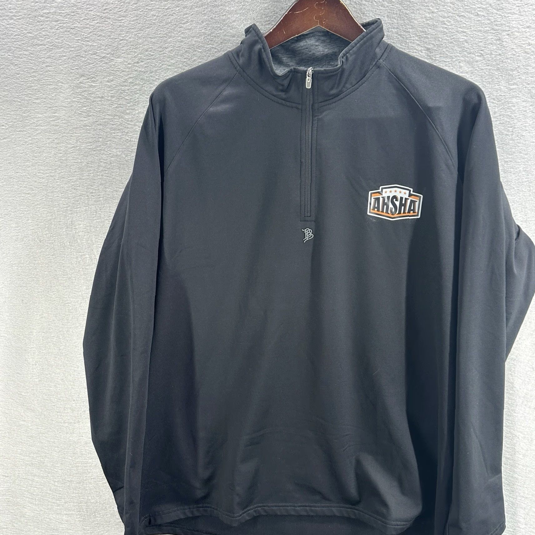 Logo 7 Branded Bills Shirt Mens L Black 1/4 Zip Long Sleeve Logo Golf AHSHA Size US L / EU 52-54 / 3 - 5 Thumbnail