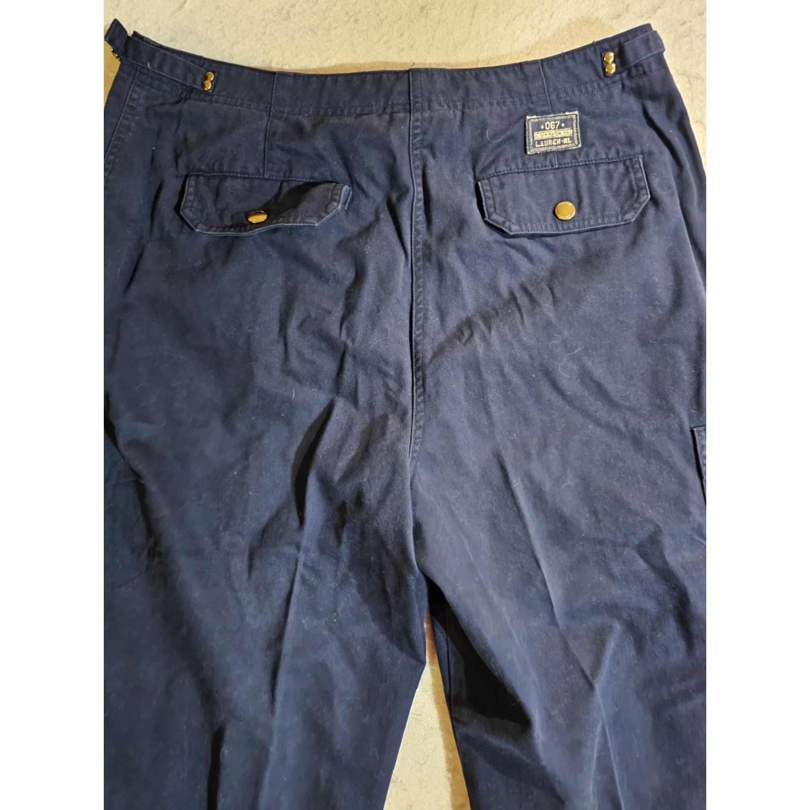 Ralph Lauren VINTAGE Polo Ralph Lauren Buckle Back Short Pants US Marine Division Womens 12 Blue 90s Capri Pants Size 34" / US 12 / IT 48 - 4 Thumbnail