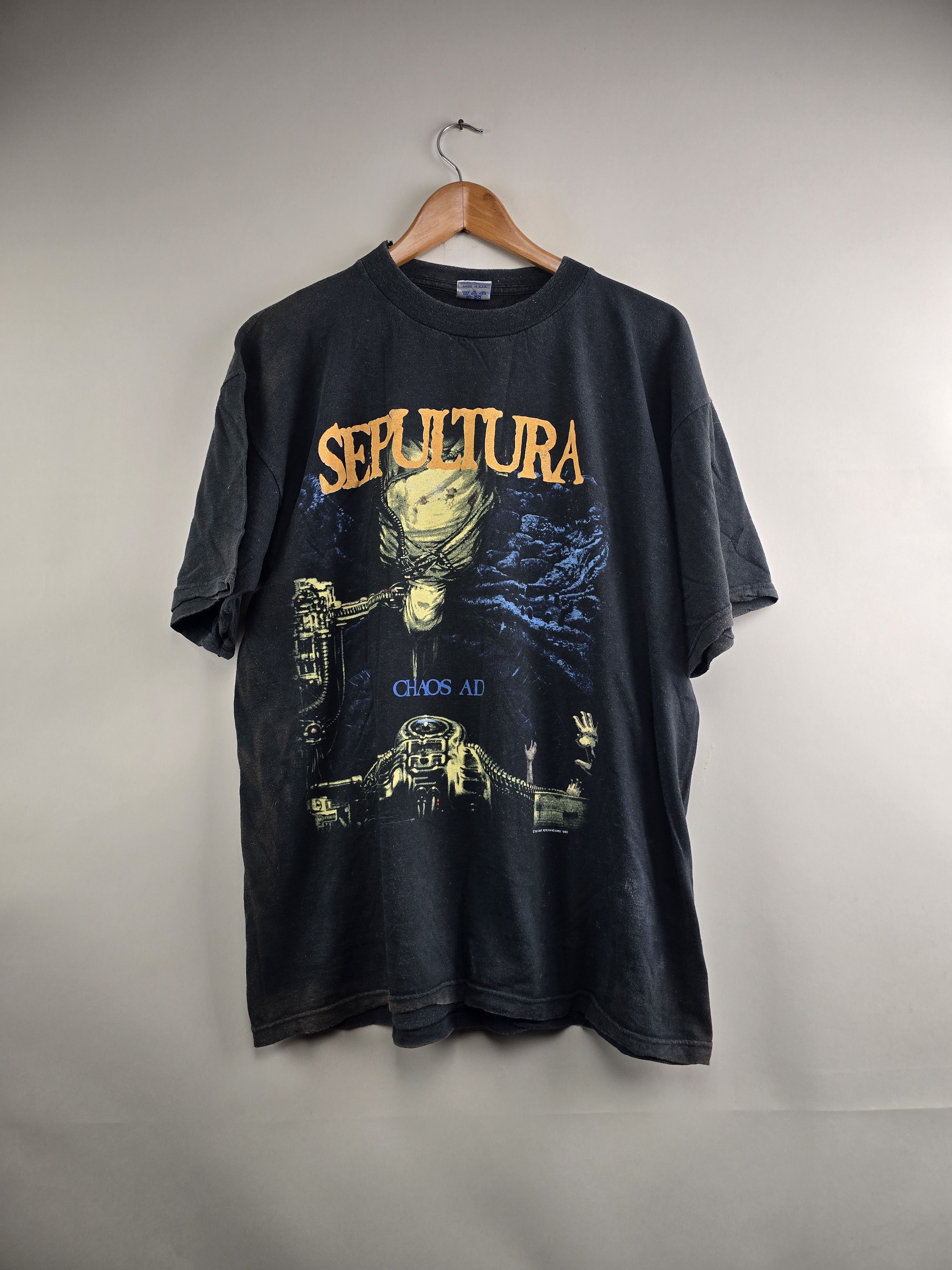 Band Tees × Vintage 1994 Sepultura Chaos AD XL 22.5" 29" Size US XL / EU 56 / 4 - 8 Thumbnail