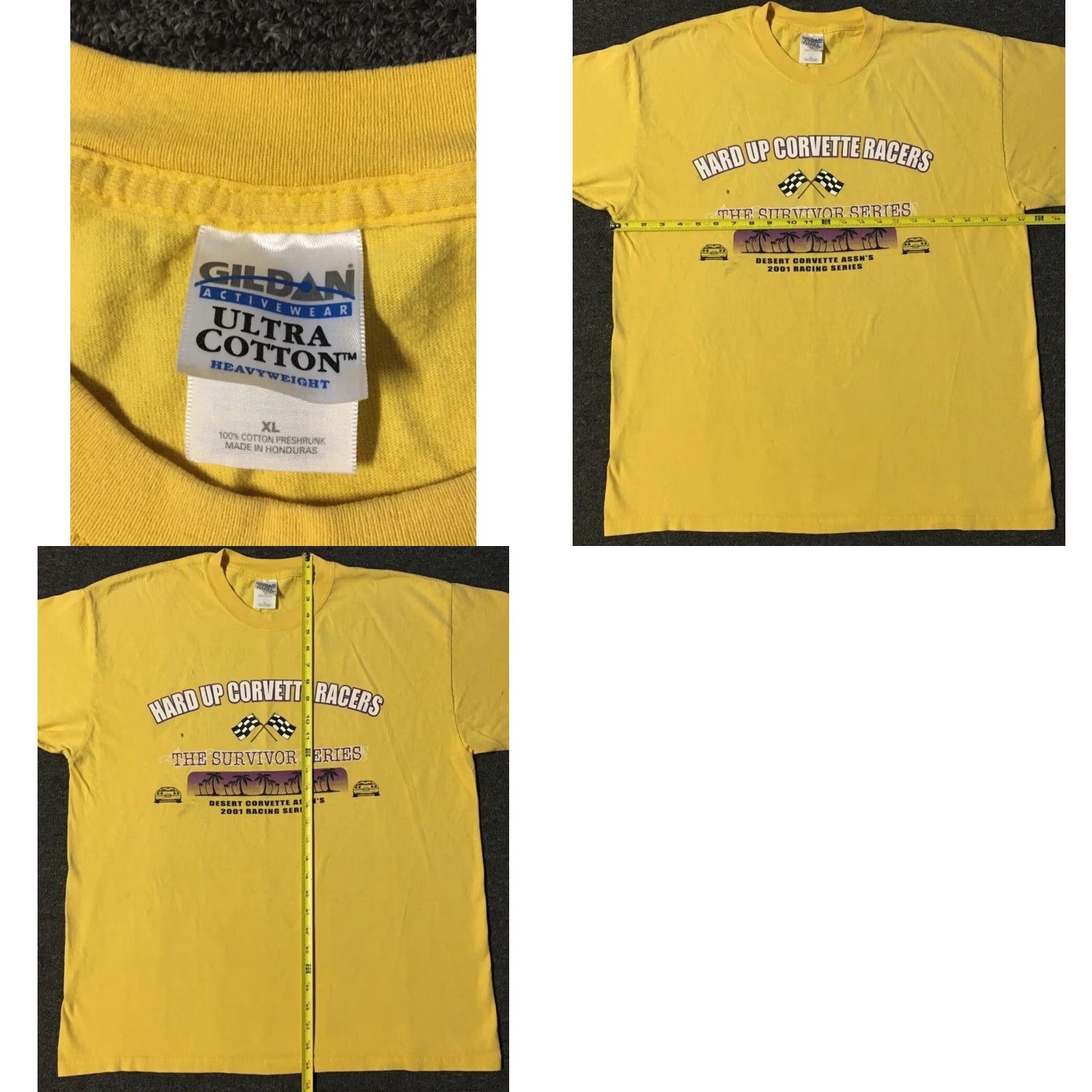 NASCAR Vtg Hard Up Corvette Racing Faded Distressed Shirt XL Car NASCAR Biker Grunge 90s Size US XL / EU 56 / 4 - 10 Thumbnail