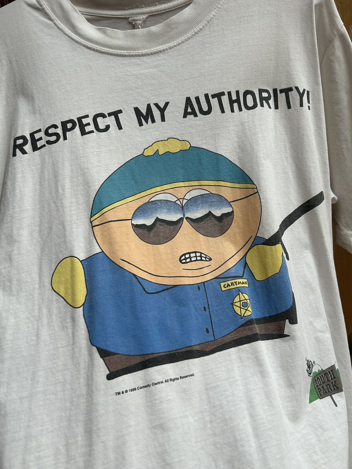 Vintage 1999 South Park Cartman Respect My Authority Tee Size M Size US M / EU 48-50 / 2 - 3 Thumbnail