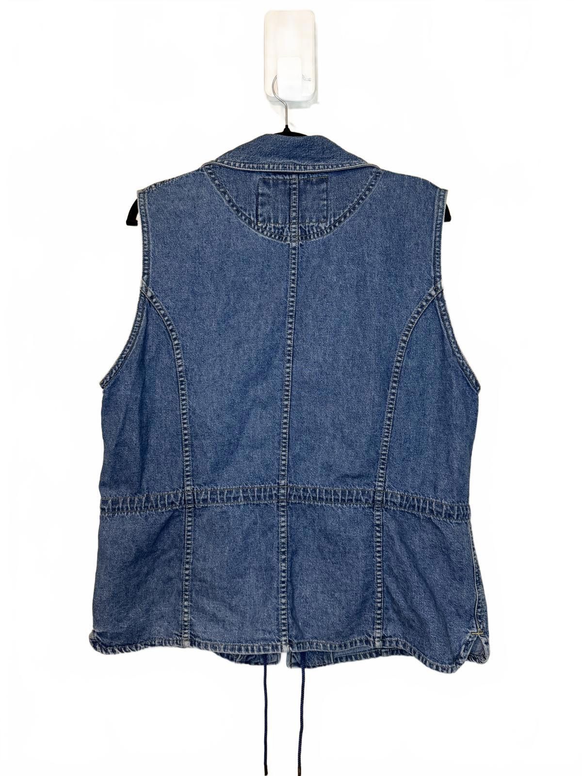 Designer Vintage Denim Jean Liz Claiborne Utility Vest Size L / US 10 / IT 46 - 5 Thumbnail