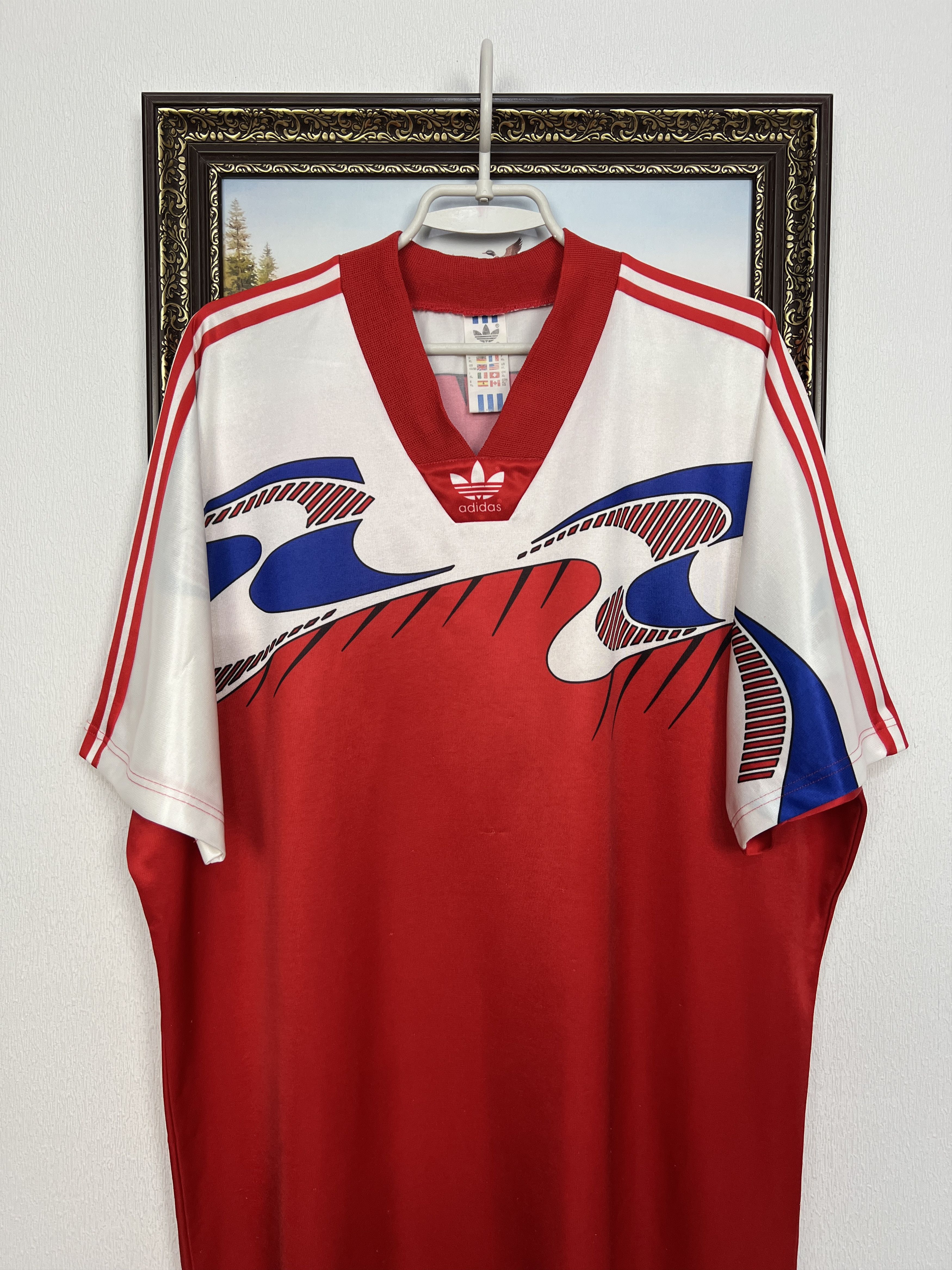 Adidas Vintage 90's Football Template Shirt Soccer Jersey Trikot Size US L / EU 52-54 / 3 - 2 Thumbnail