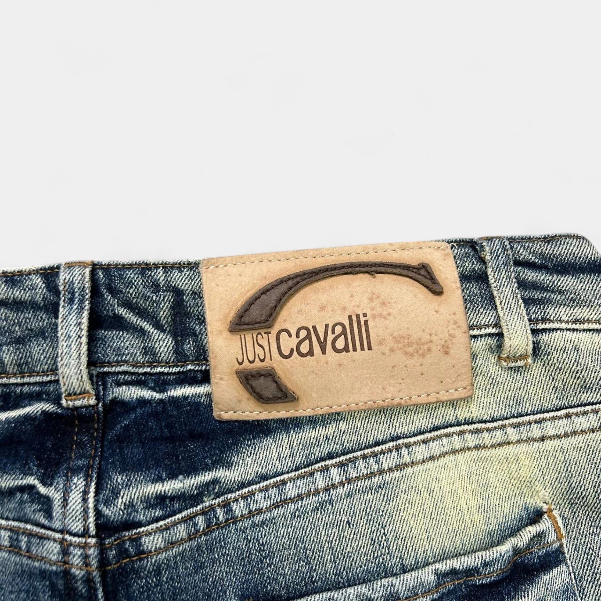 Just Cavalli Just Cavalli 2000s Floral Flared Denim Jeans Size 32" / US 10 / IT 46 - 6 Thumbnail