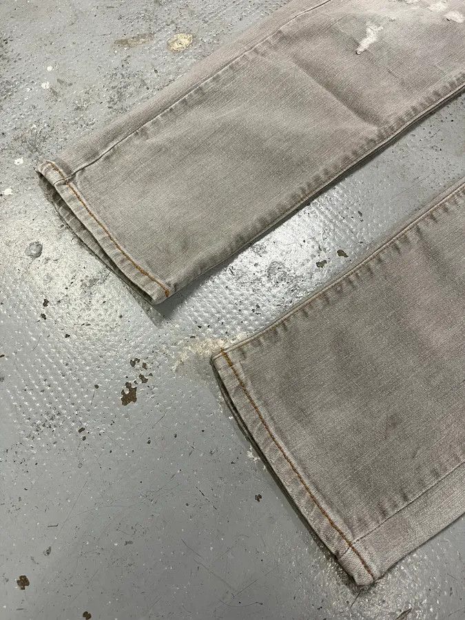 Just Cavalli 2000s Cavalli Distressed Stonewashed Grey Denim Jeans Size US 32 / EU 48 - 6 Thumbnail