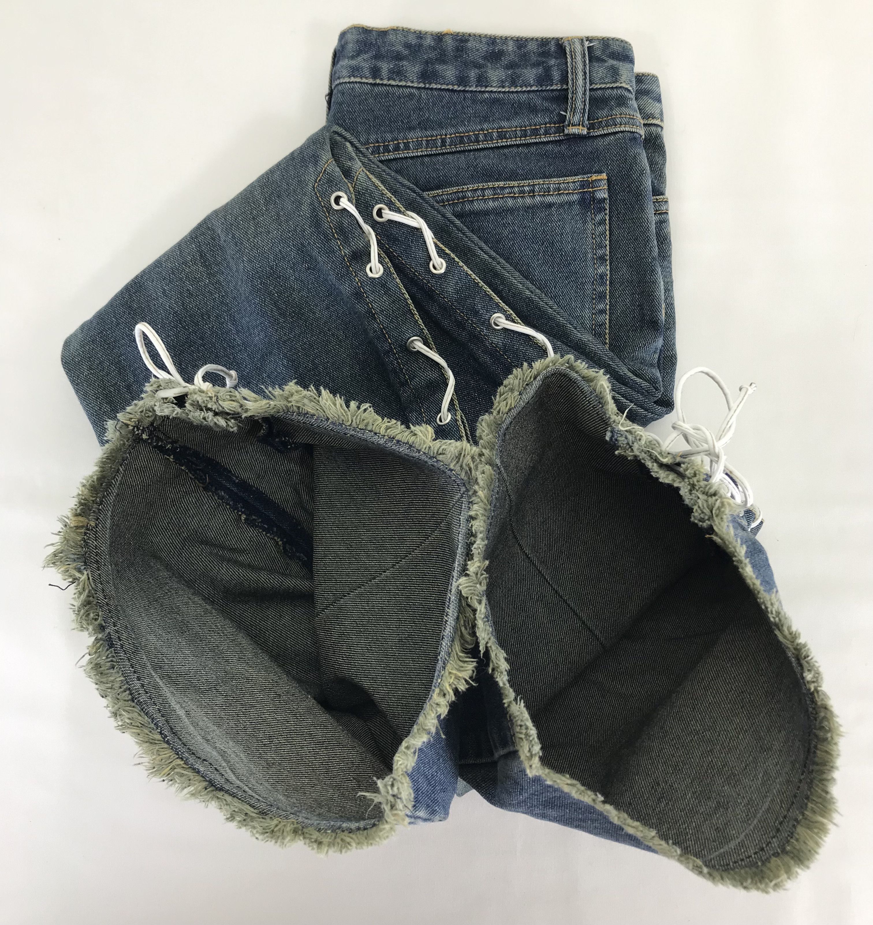 Japanese Brand Vintage Goa Lace-Up Flare Jeans Size US 29 - 12 Thumbnail