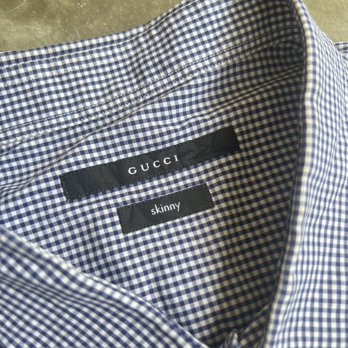 Gucci Gucci Gingham Long Sleeve Button up Shirt Size US M / EU 48-50 / 2 - 7 Thumbnail