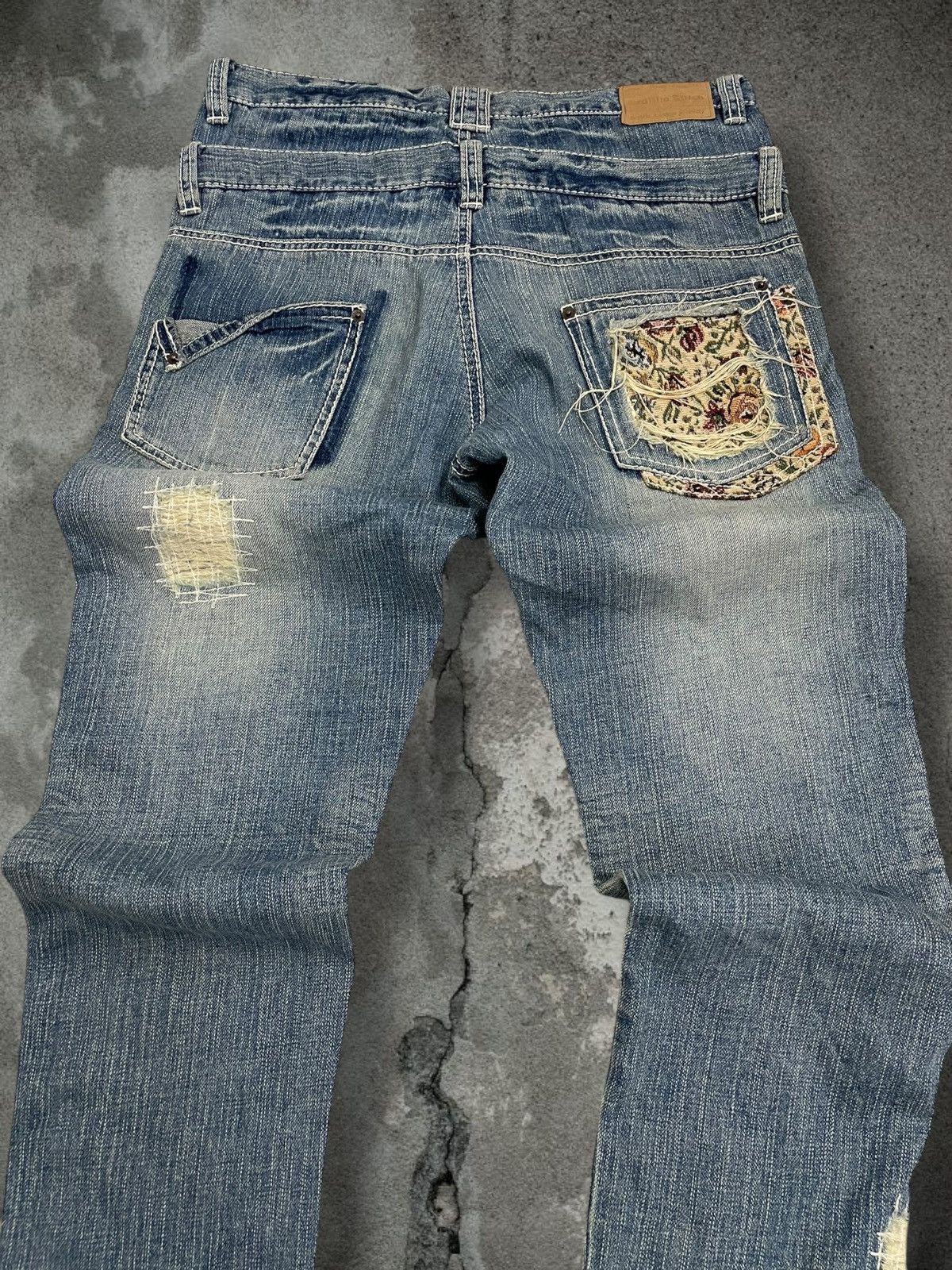 Hysteric Glamour Vintage Japan Drabito Stitch Double Waist Distressed Denim Size US 32 / EU 48 - 12 Thumbnail