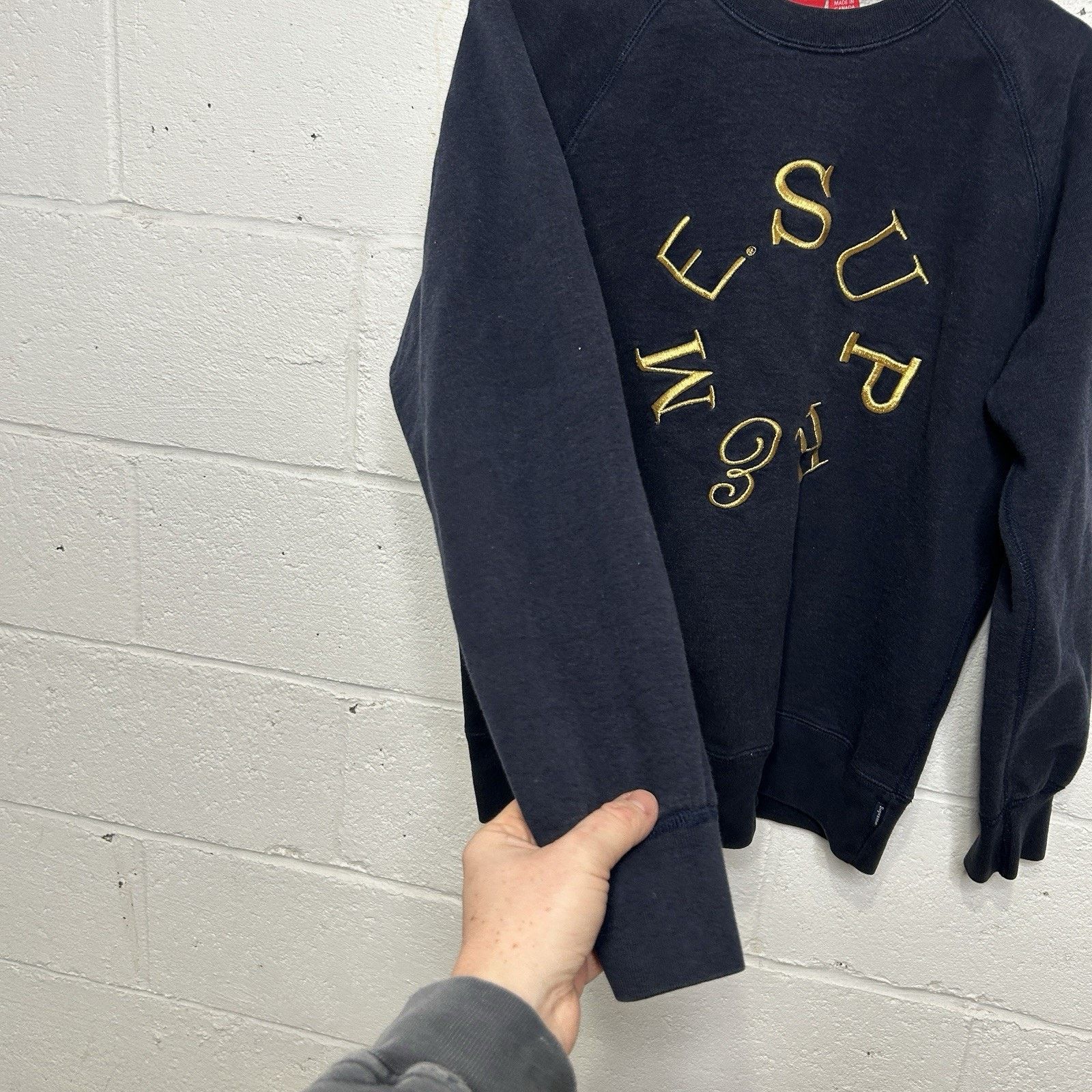 Supreme Supreme Circle Script CrewNeck Sweatshirt “Navy Gold” FW13 Size US M / EU 48-50 / 2 - 5 Thumbnail