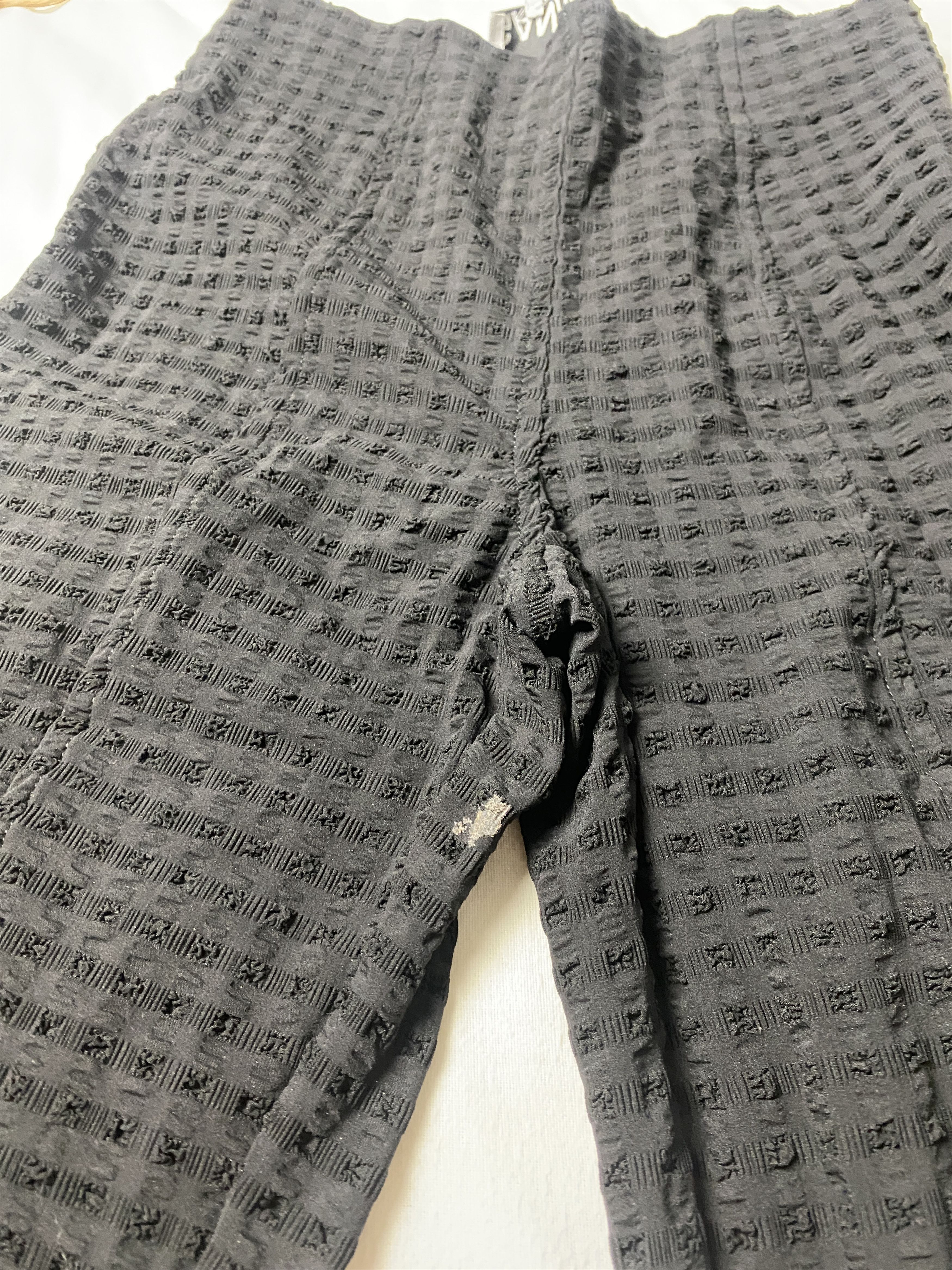 Ganni Ganni black Cloque straight leg pants Size 25" / US 0 / IT 36 - 8 Thumbnail