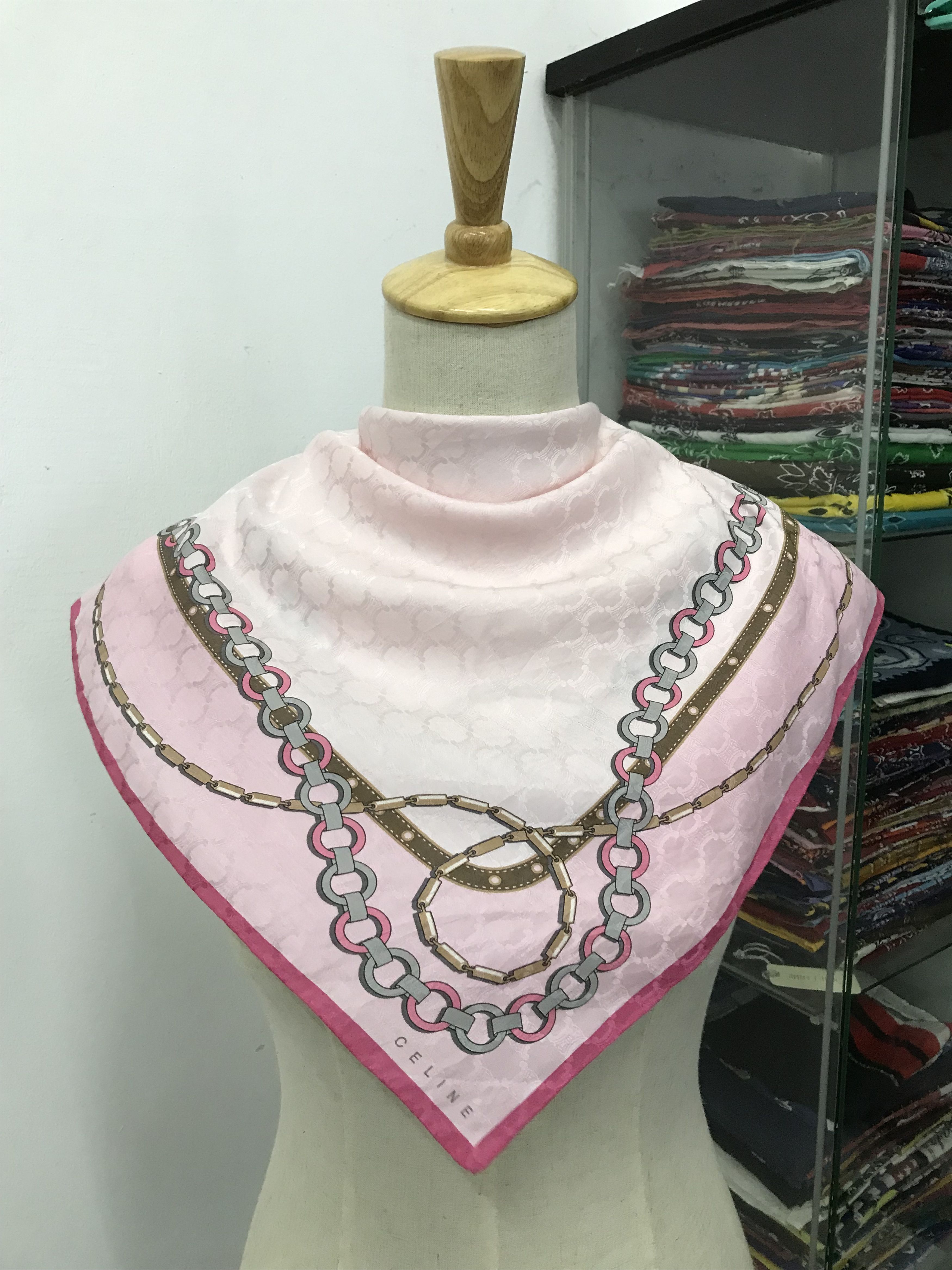 Celine × Vintage Celine Bandana / Handkerchief / Neckerchief - S2556 Size ONE SIZE - 3 Thumbnail