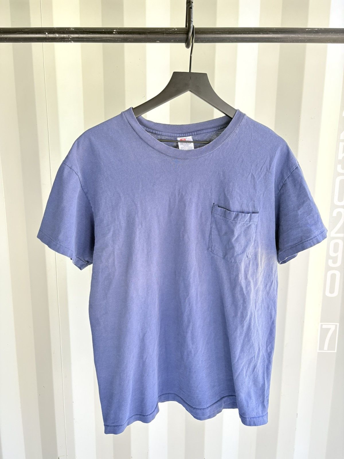 Vintage Thrashed Faded Shirt Distressed Boxy Fit Pocket ERD Grunge Size US L / EU 52-54 / 3 - 1 Thumbnail
