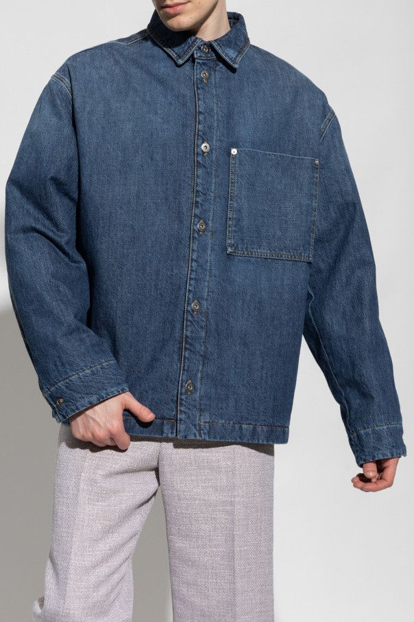 Bottega Veneta o1lf3ng10825 Padded Denim Jacket in Blue Size US M / EU 48-50 / 2 - 3 Thumbnail