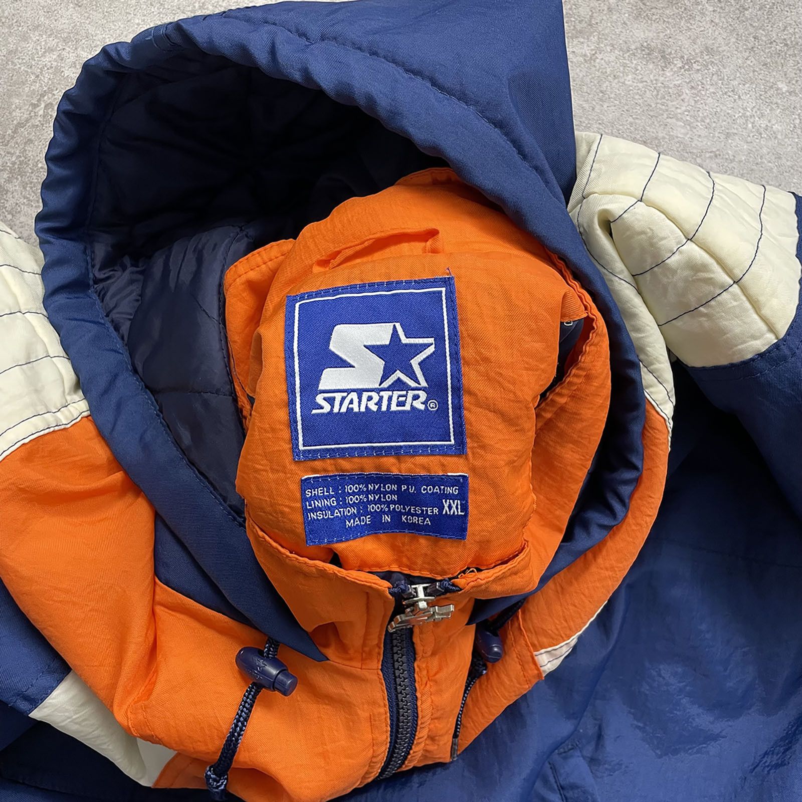 NCAA × Starter × Vintage Virginia Cavaliers Puffer Jacket Big Logo Hooded Pullover Size US XXL / EU 58 / 5 - 5 Thumbnail