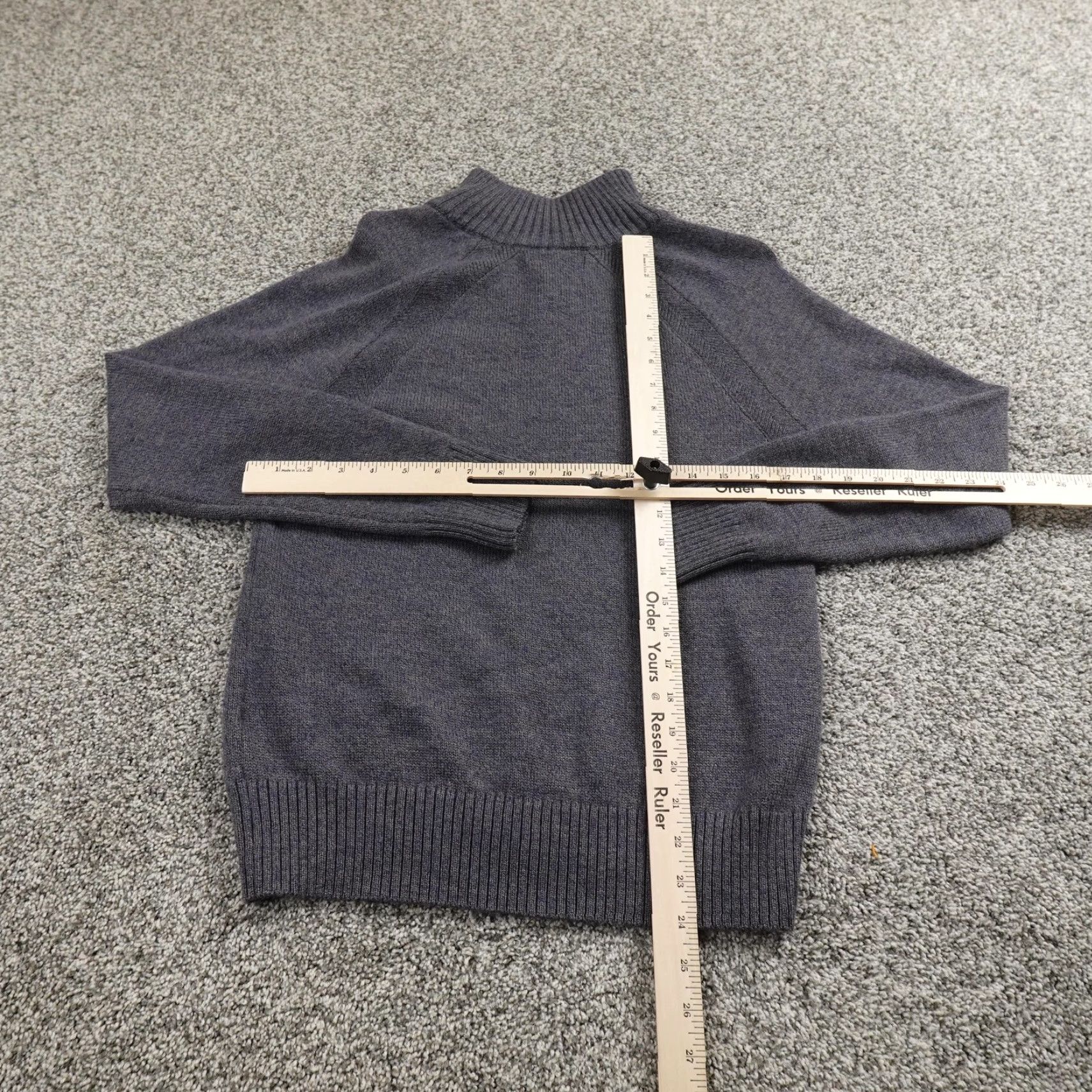 Banana Republic Banana Republic Sweater Mens S Blue Gray Merino Wool Mock Neck Henley Pullover Shirt Size US S / EU 44-46 / 1 - 7 Thumbnail