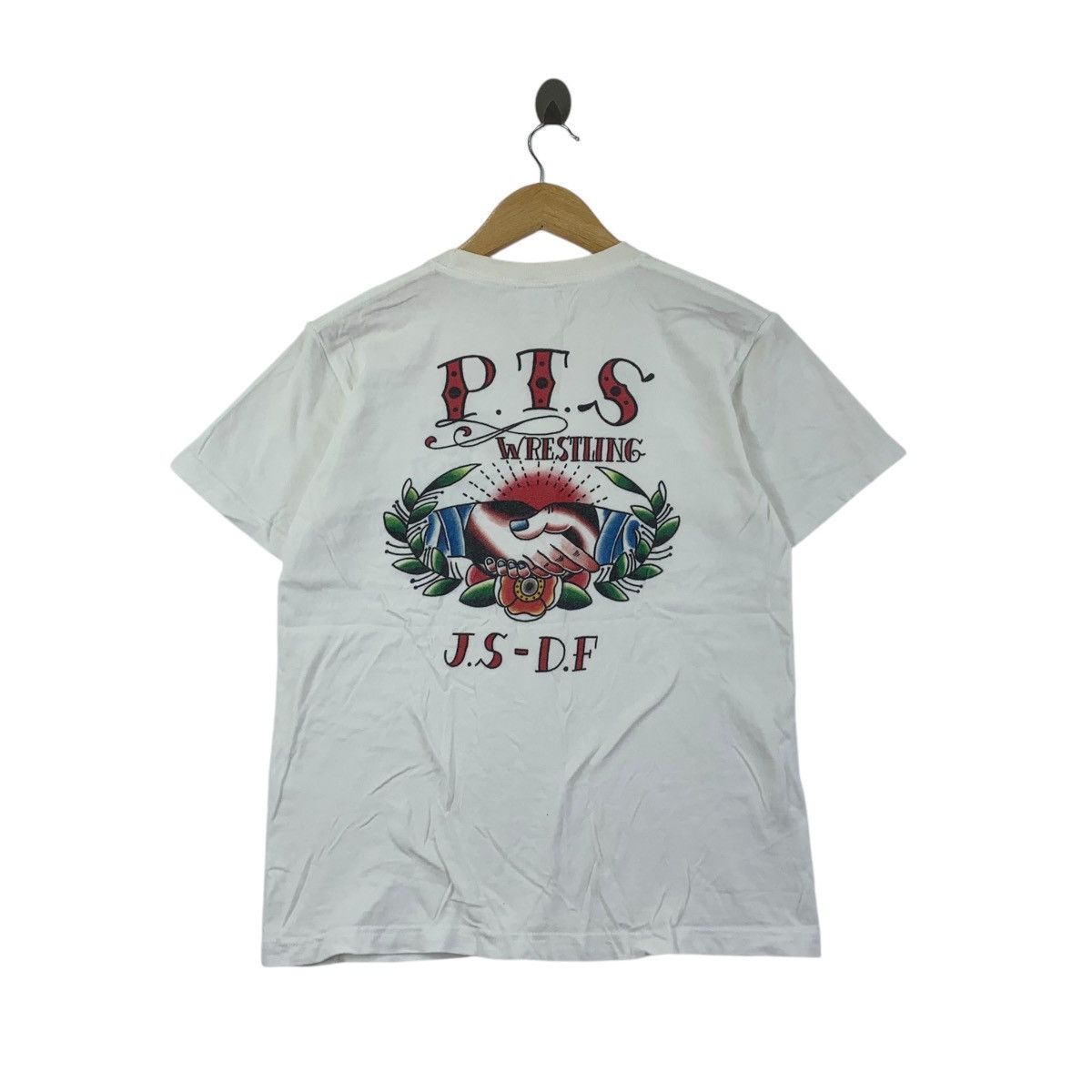 Vintage P.T.S WRESTLING J.S-D.F Illustration Artist Art Tee Shirt Size US S / EU 44-46 / 1 - 5 Thumbnail