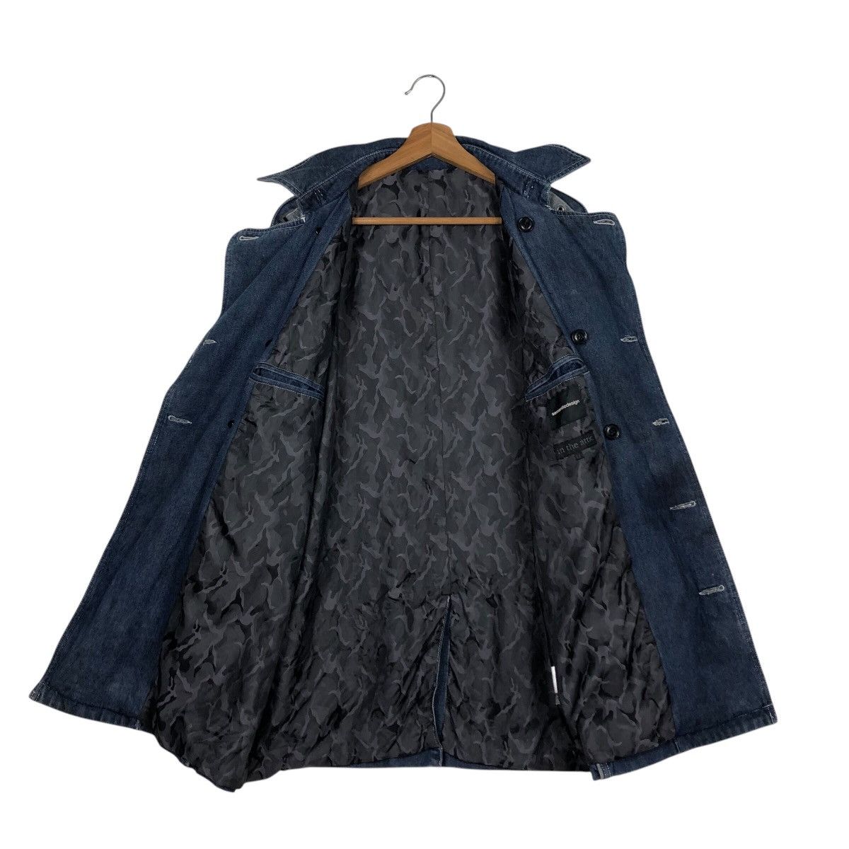 Hysteric Glamour 📌Denim Biker Jacket In The Attic Camouflage Blanket Punk Size US L / EU 52-54 / 3 - 14 Thumbnail