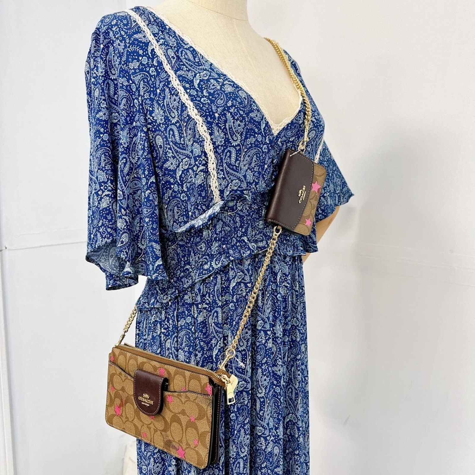 Coach C7288 Poppy Crossbody With Card Case With Disco Star