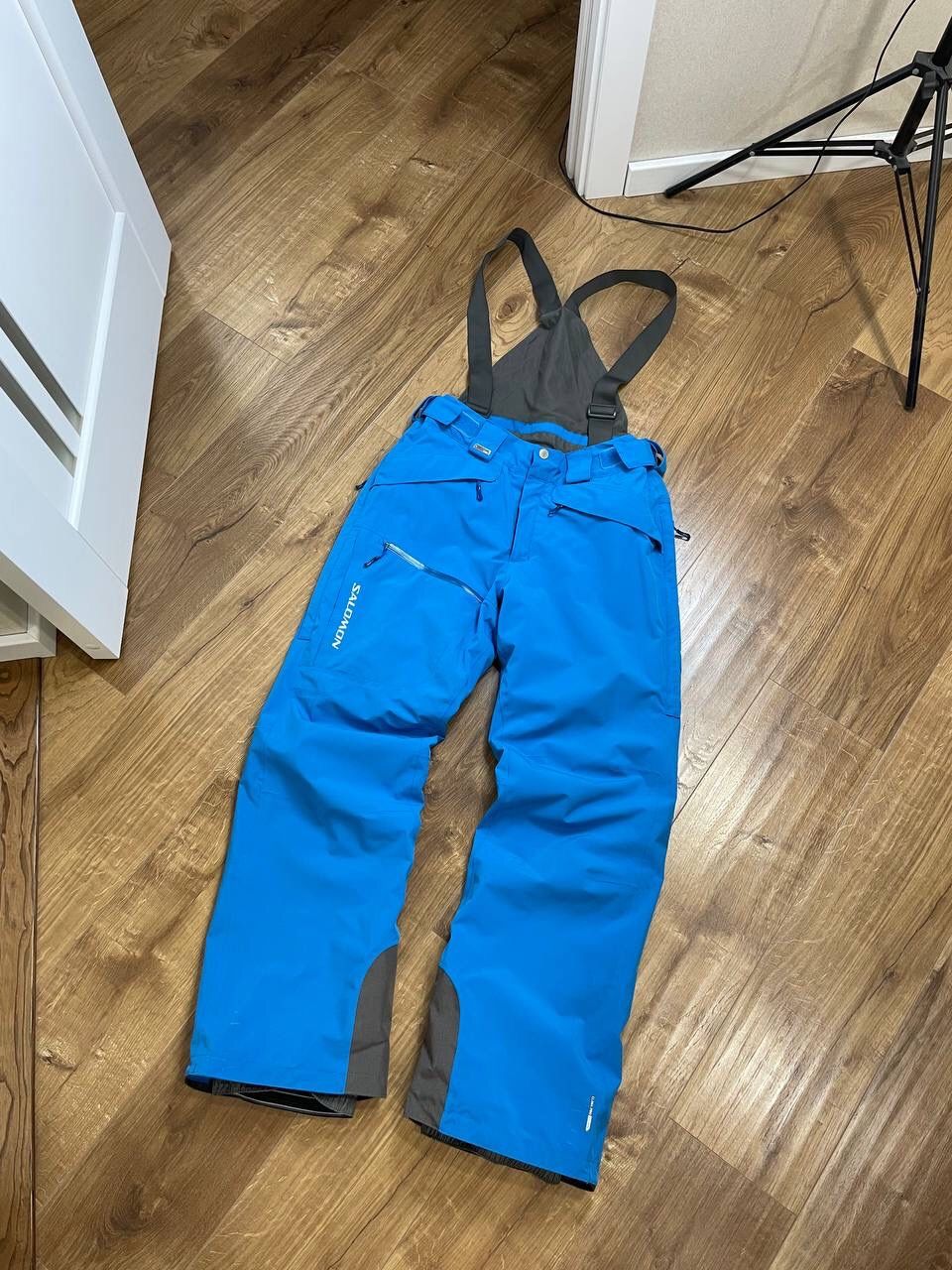 Pre-owned Salomon X Ski Vintage Salomon Blue Nylon Ski Pants Trousers