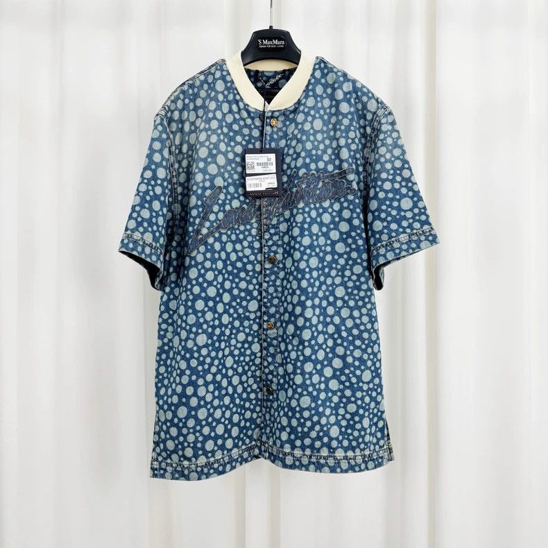 Louis Vuitton Louis Vuitton Polka-dot denim baseball short sleeve Size US S / EU 44-46 / 1 - 1 Thumbnail