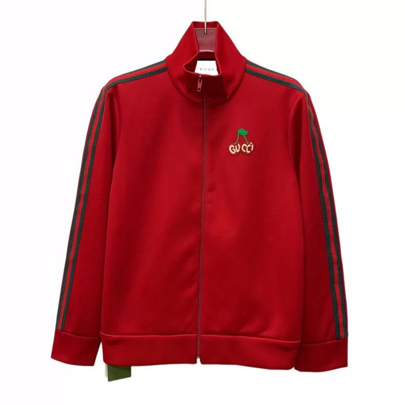 Gucci Gucci Red Cherry Embroidered Zip Jacket-2506 Size US S / EU 44-46 / 1 - 1 Thumbnail