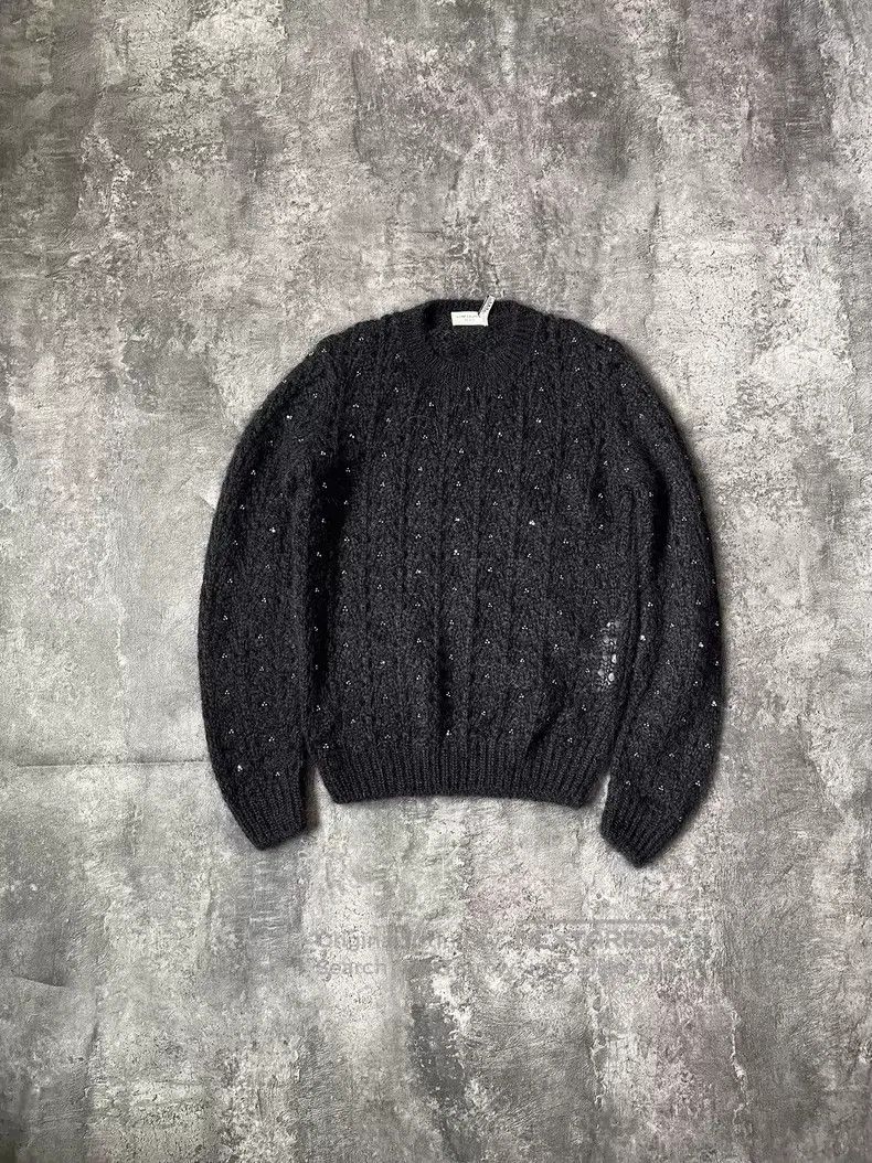 Saint Laurent Paris Saint Laurent Paris Cutout Crystal Knit Sweater Size US S / EU 44-46 / 1 - 1 Thumbnail