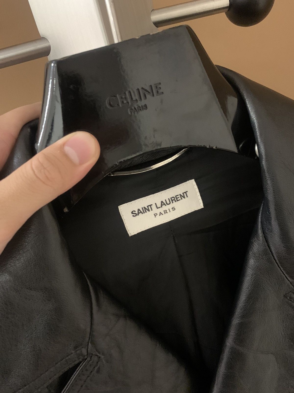 Saint Laurent Paris Saint Laurent 2023SS Vintage crinkled lambskin biker jacket Size US S / EU 44-46 / 1 - 3 Thumbnail