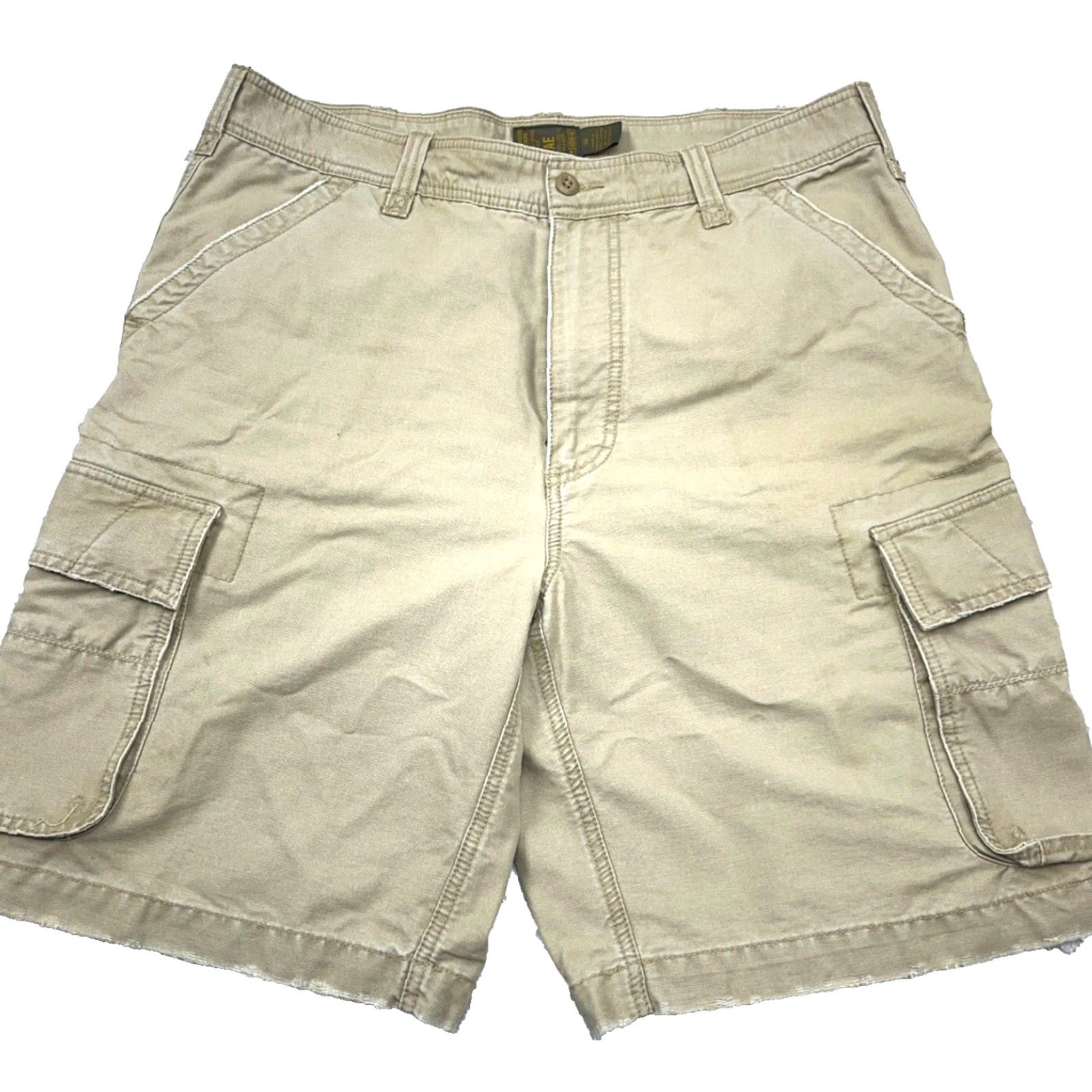 American Eagle Outfitters VINTAGE American Eagle Cargo Shorts Men 36 Beige Baggy Y2K Skate Size US 36 / EU 52 - 2 Thumbnail