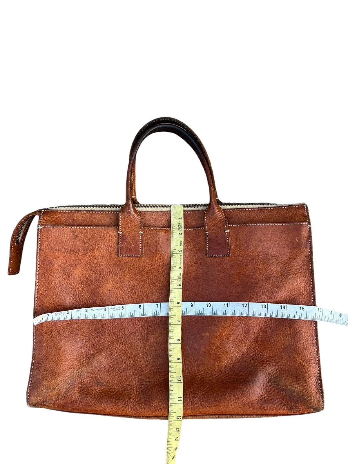 Leather dan Genten Japan Distress Muddy Patina Leather Bag Handle Size ONE SIZE - 25 Thumbnail