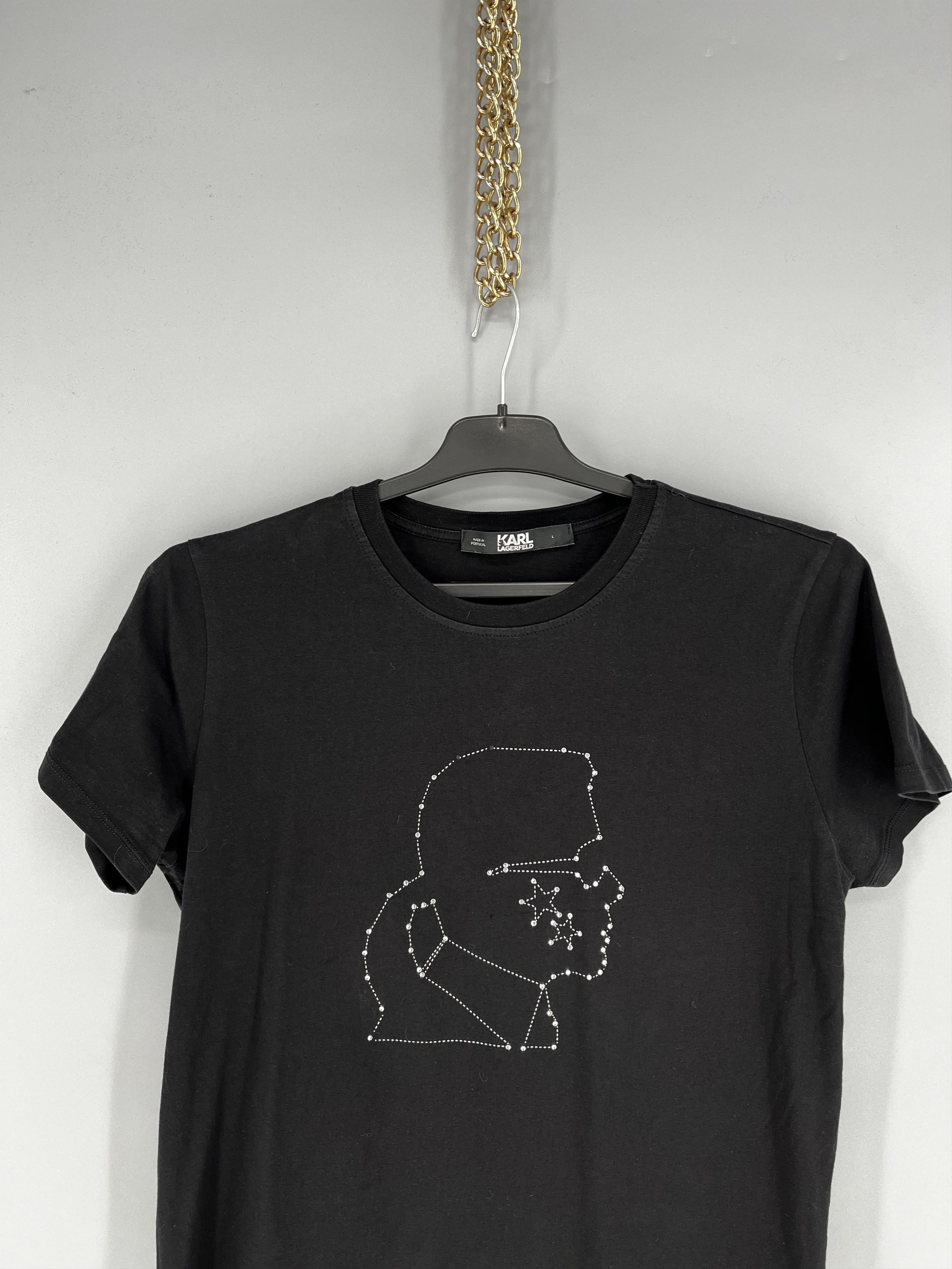 Karl Lagerfeld Karl Lagerfeld Paris Logo T Shirt Black Womens Size L Size US L / EU 52-54 / 3 - 6 Thumbnail