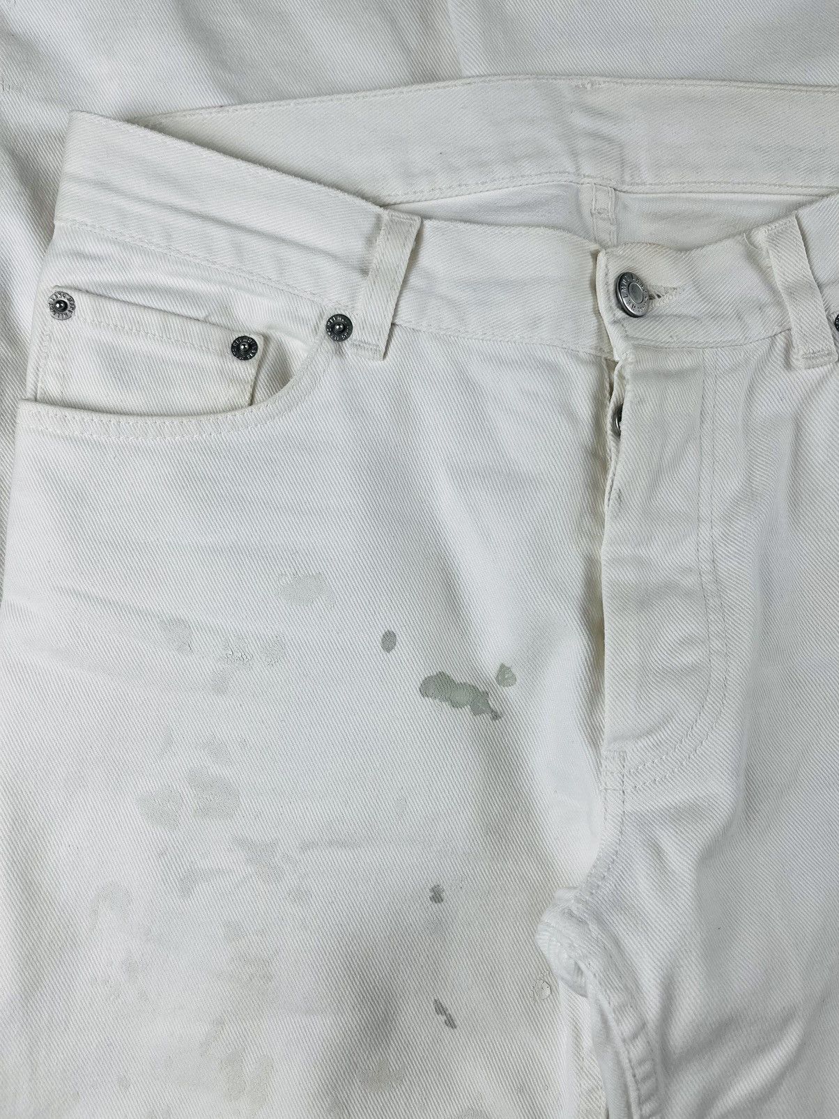 Helmut Lang SS99 Helmut Lang White Painter Denim Jeans Size US 31 - 3 Thumbnail
