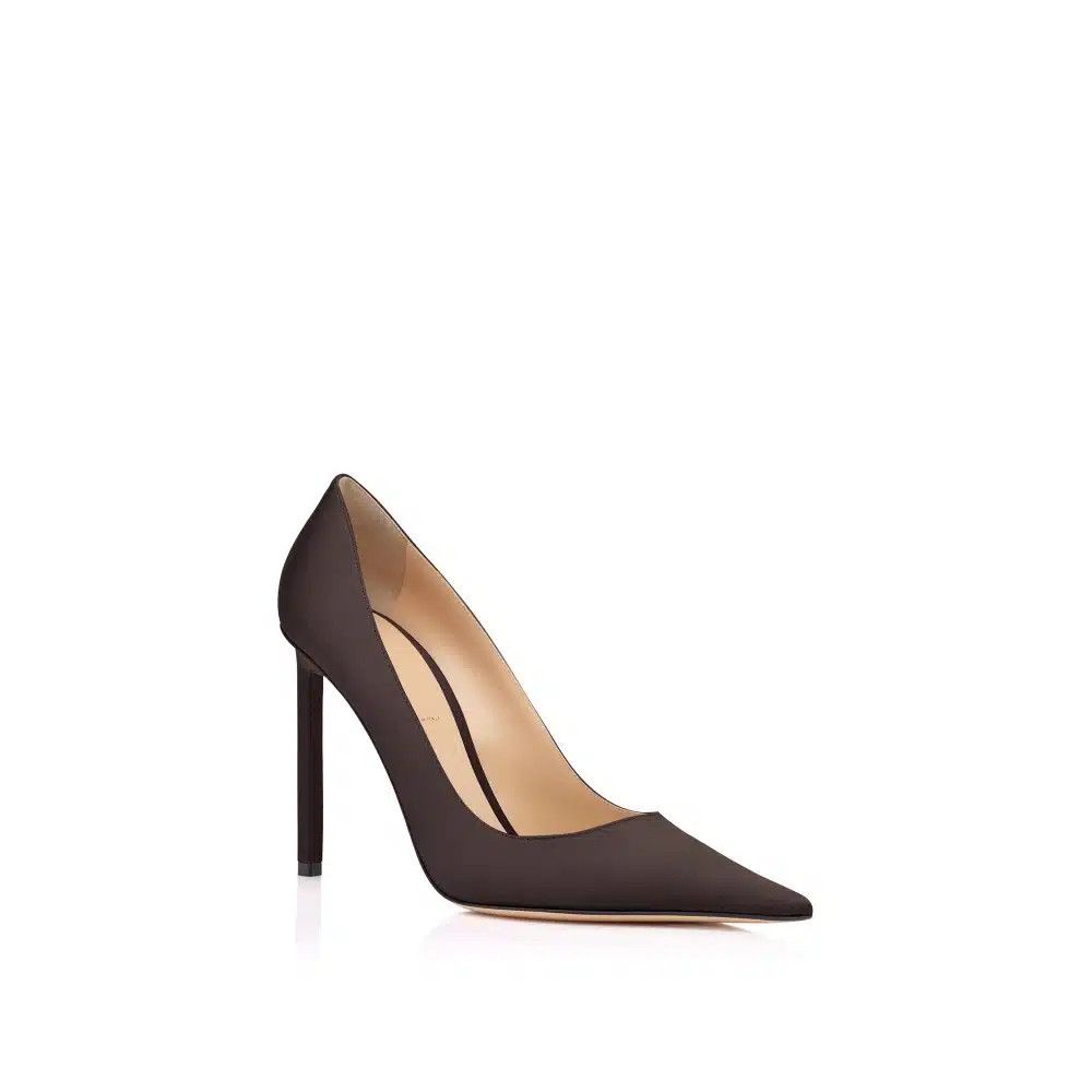 Tom Ford o1loc1c0326 W3721 Satin Betty Pumps in Brown Size US 9 / IT 39 - 2 Thumbnail