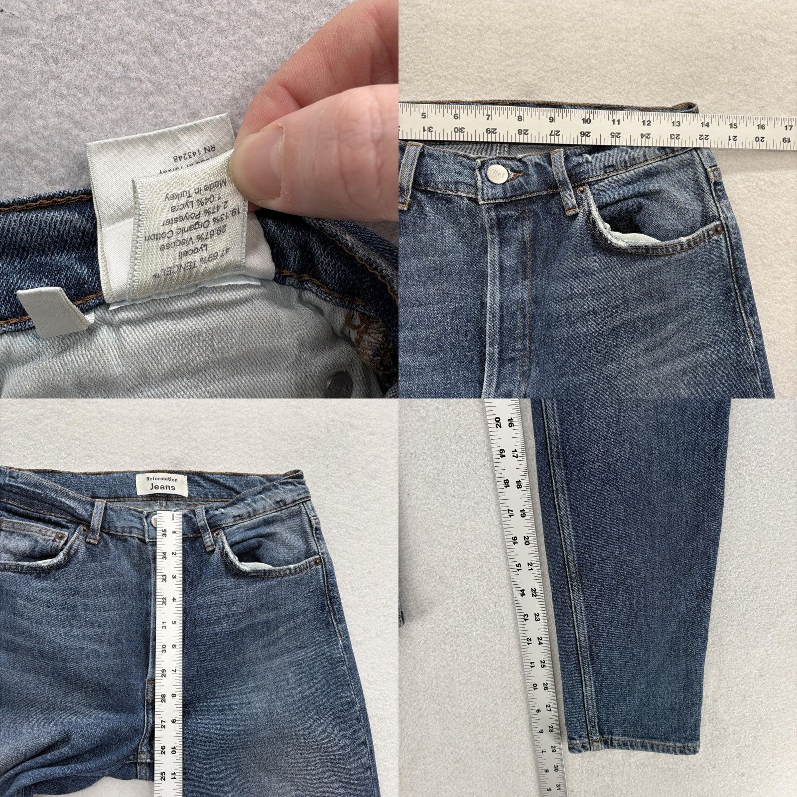 Reformation Reformation Serena High Rise Skinny Jeans Womens 26 Blue Stretch Denim Kasai Size 26" / US 2 / IT 38 - 8 Thumbnail