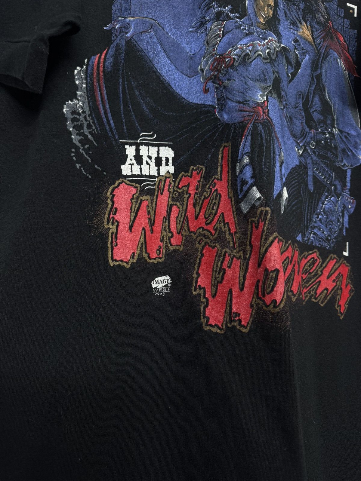 Fruit Of The Loom Vintage Bad Men and Wild Women Graphic T Shirt Size US L / EU 52-54 / 3 - 5 Thumbnail