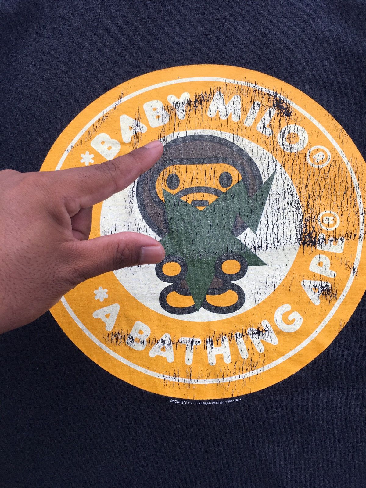 Bape Rare Vintage SS2008 Baby Milo Sta T shirt Size US M / EU 48-50 / 2 - 10 Thumbnail