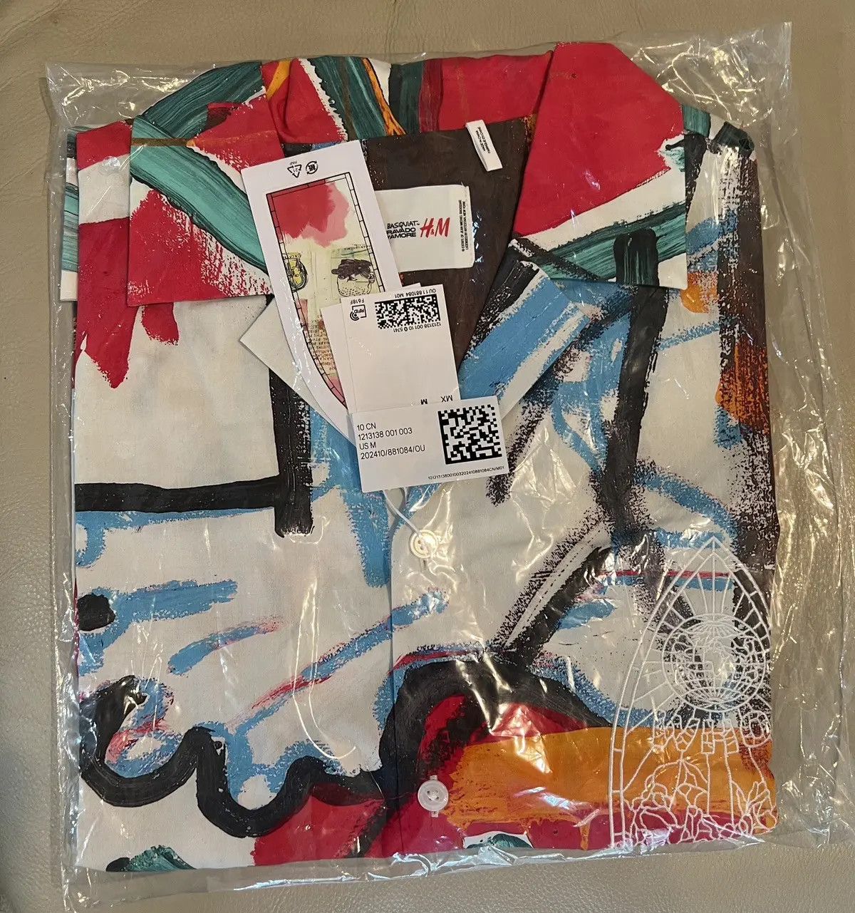 Jean-Michel Basquiat Who Decides War Resort Button Shirt Basquiat & Téla D'Amore Size US M / EU 48-50 / 2 - 2 Thumbnail