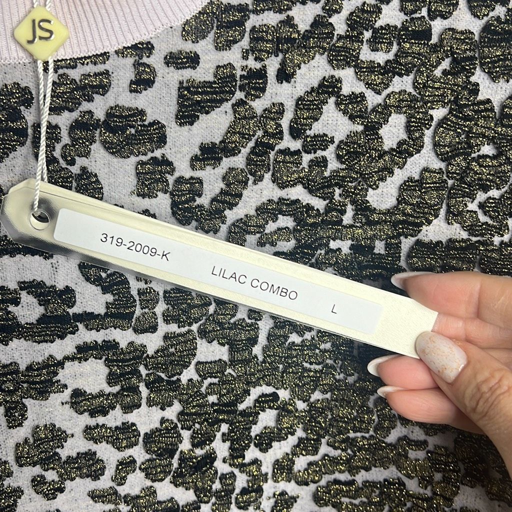 Jonathan Simkhai Jonathan Simkhai Animal Print Jacquard Cropped Sweater Lace L NWT Size L / US 10 / IT 46 - 13 Thumbnail