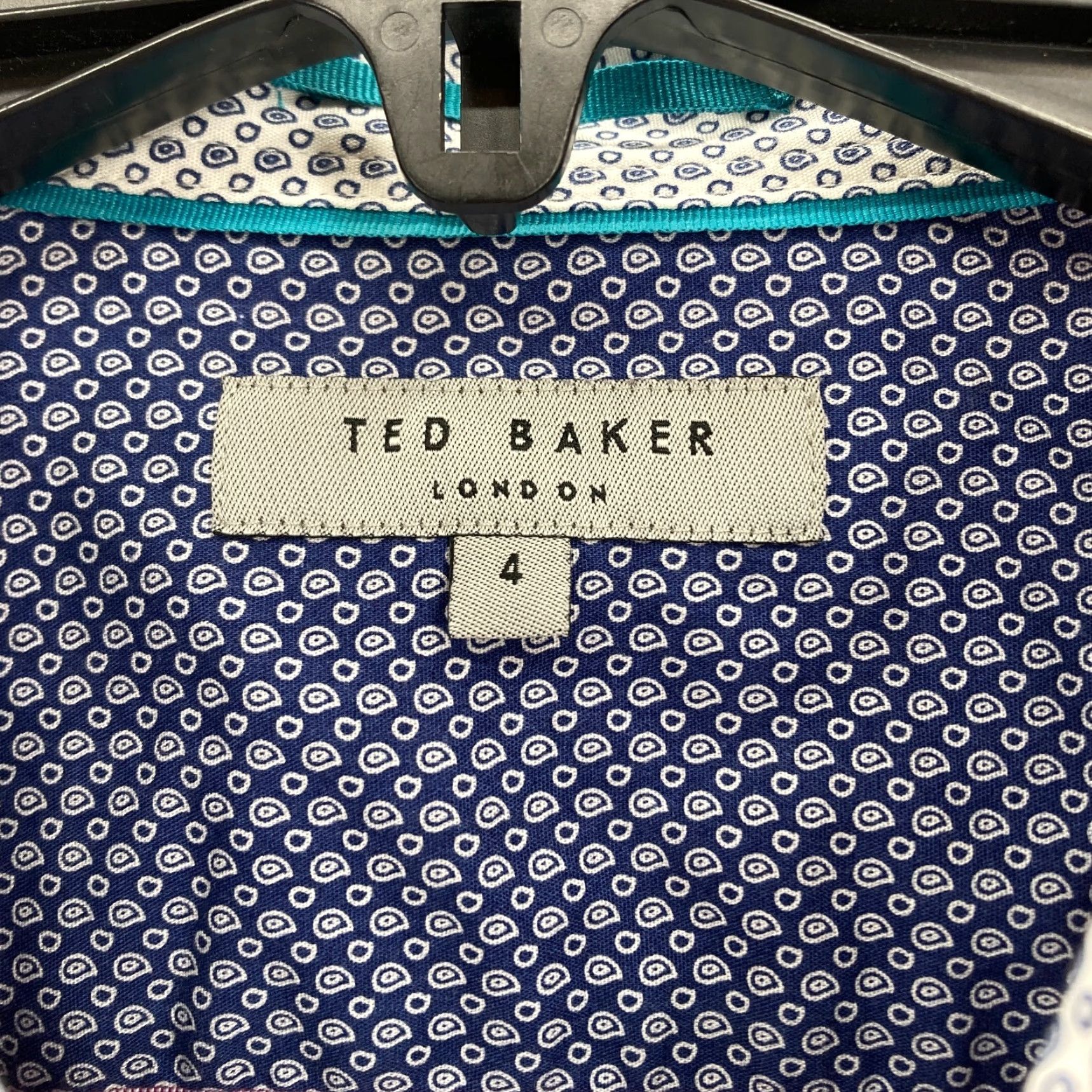 Ted Baker Ted Baker London Button Front Shirt Mens Sz 4 Purple Linen Contrast Cuff Roll Up Shirt Size US S / EU 44-46 / 1 - 5 Thumbnail