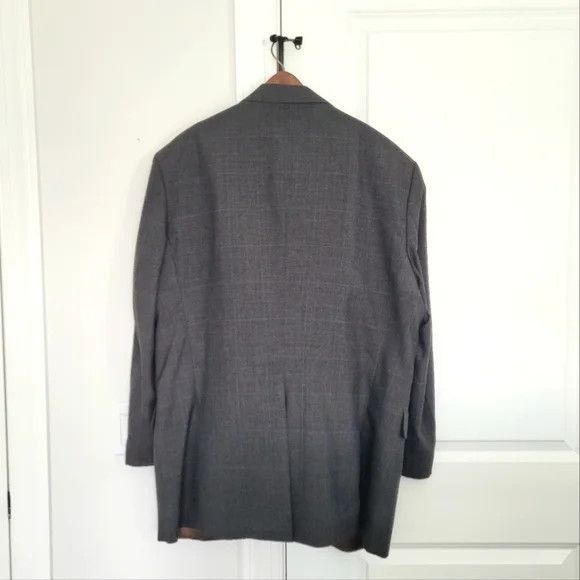 Vintage '80s Wool Blend Tweed Suit Classic Fall Neutral Winter Size 48L - 4 Thumbnail