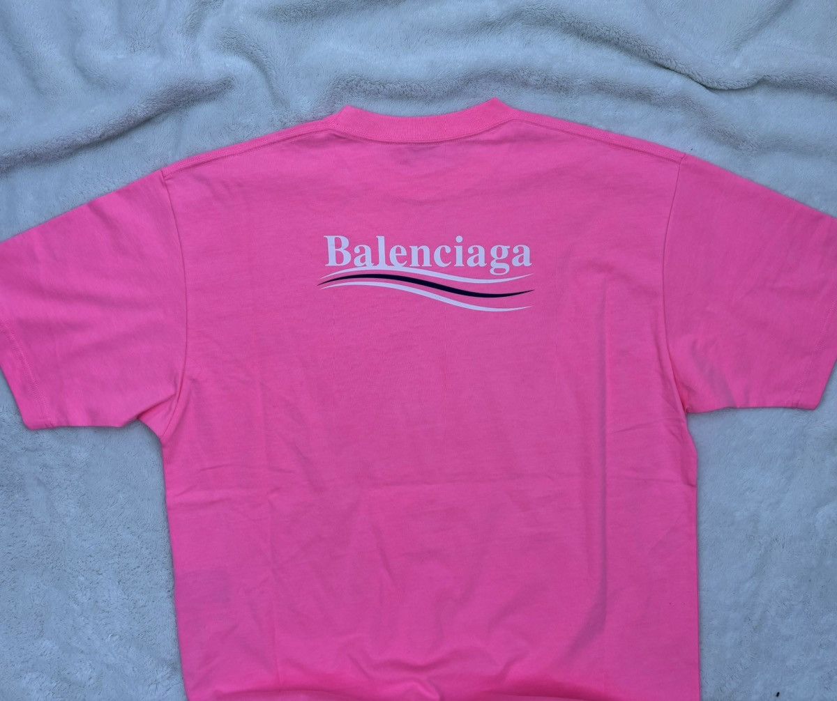 Balenciaga Balenciaga Pink Campaign Logo Tee Size US XXL / EU 58 / 5 - 2 Thumbnail