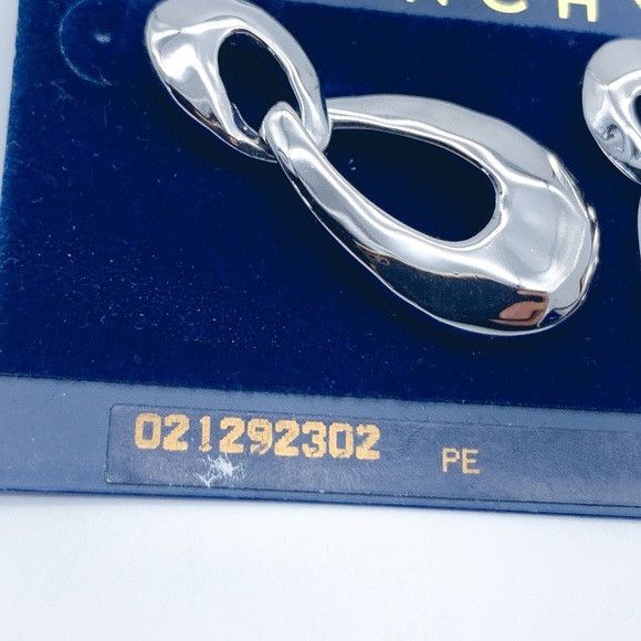 Givenchy Vintage Givenchy Silver-Tone Interlocking Drop Earrings Size ONE SIZE - 6 Thumbnail