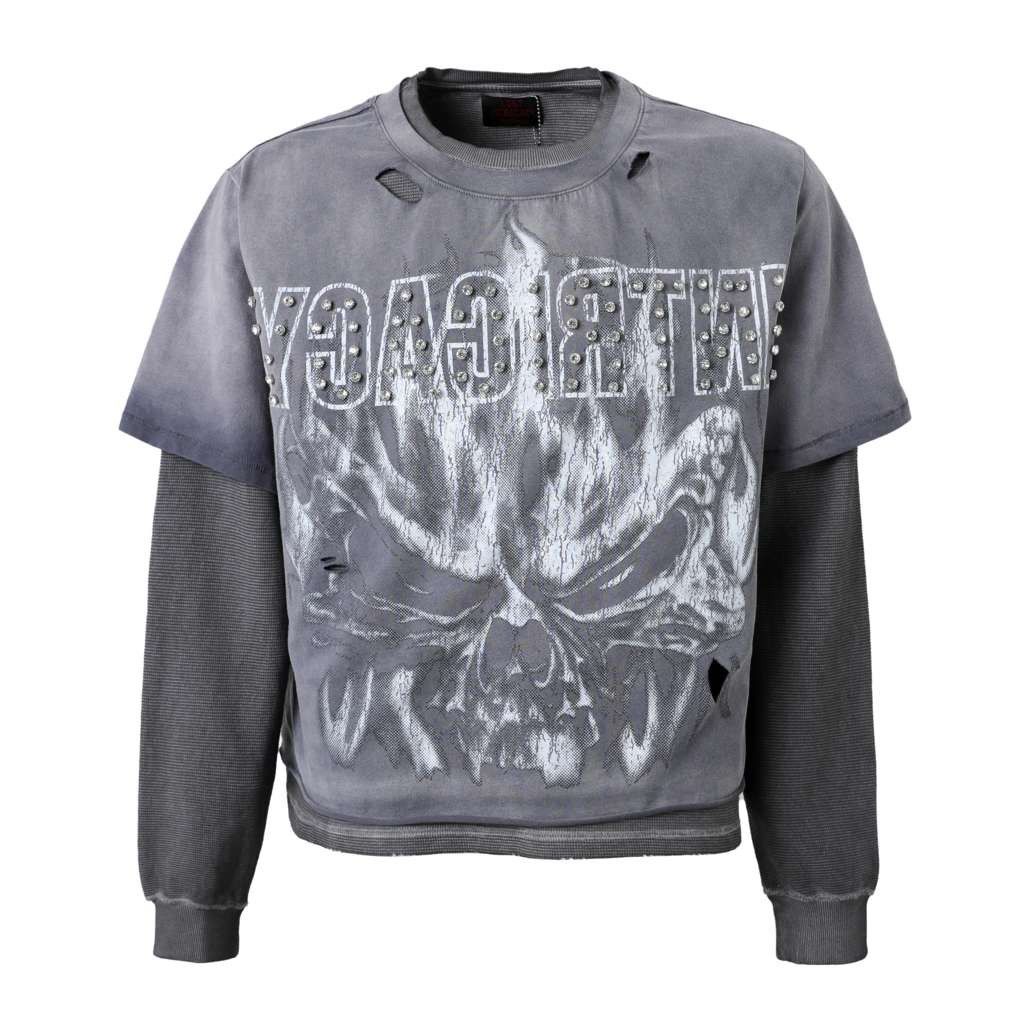 LOST INTRICACY Lost Intricacy 'Oblivion' Grey LS Thermal Tee Size US XL / EU 56 / 4 - 1 Preview