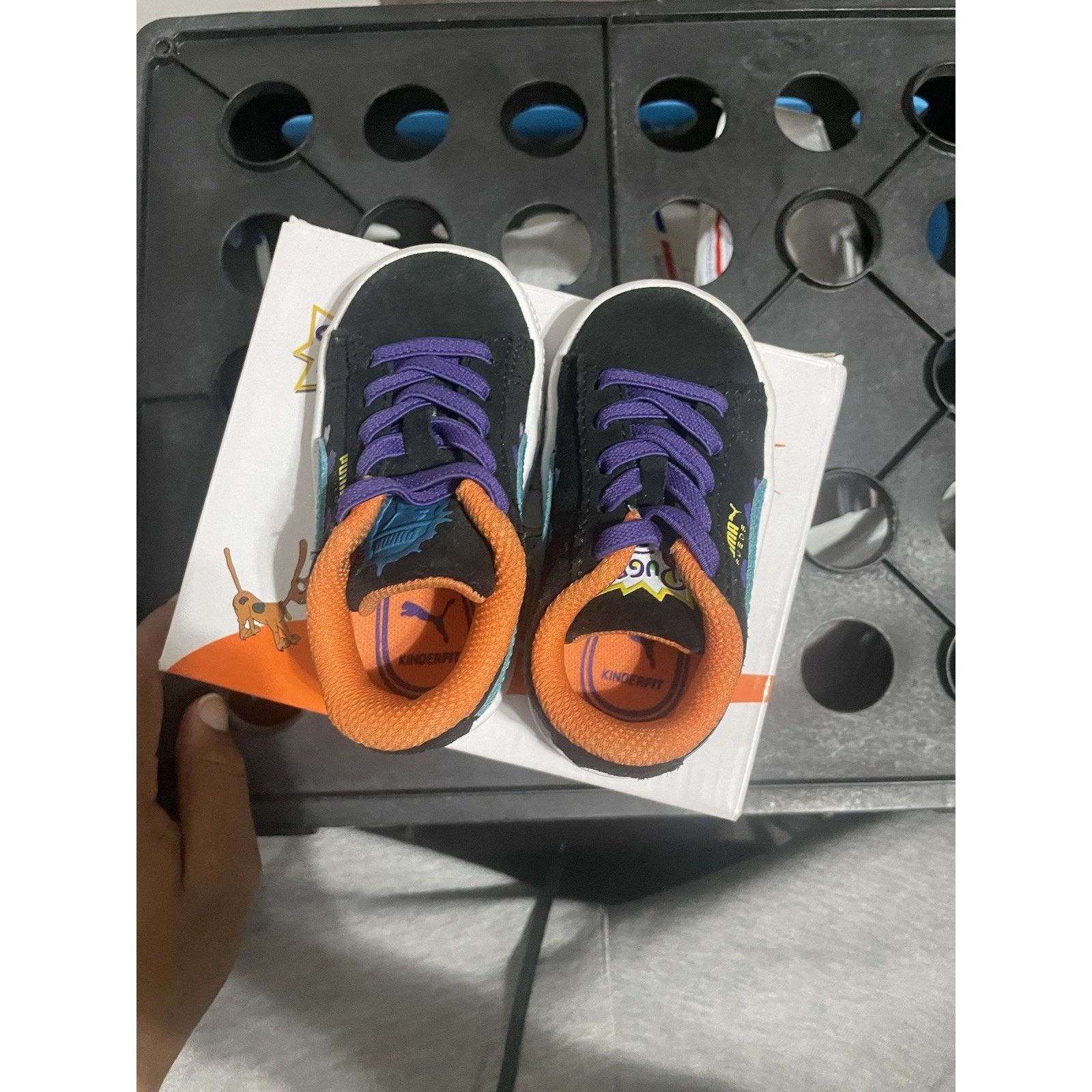 Puma Size 4c-Puma Nickelodeon Rugrats Suede Black Caribbean Sea Size US 5 / EU 37 - 4 Thumbnail