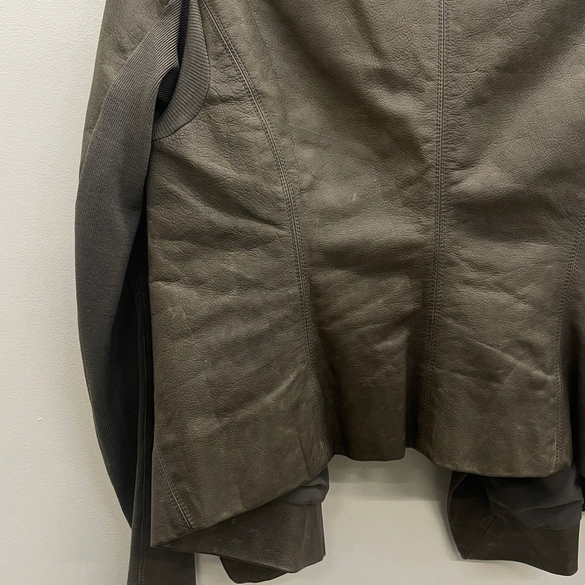 Rick Owens FW07 Rick Owens “EXPLODER” High Neck Biker Jacket Size M / US 6-8 / IT 42-44 - 9 Thumbnail