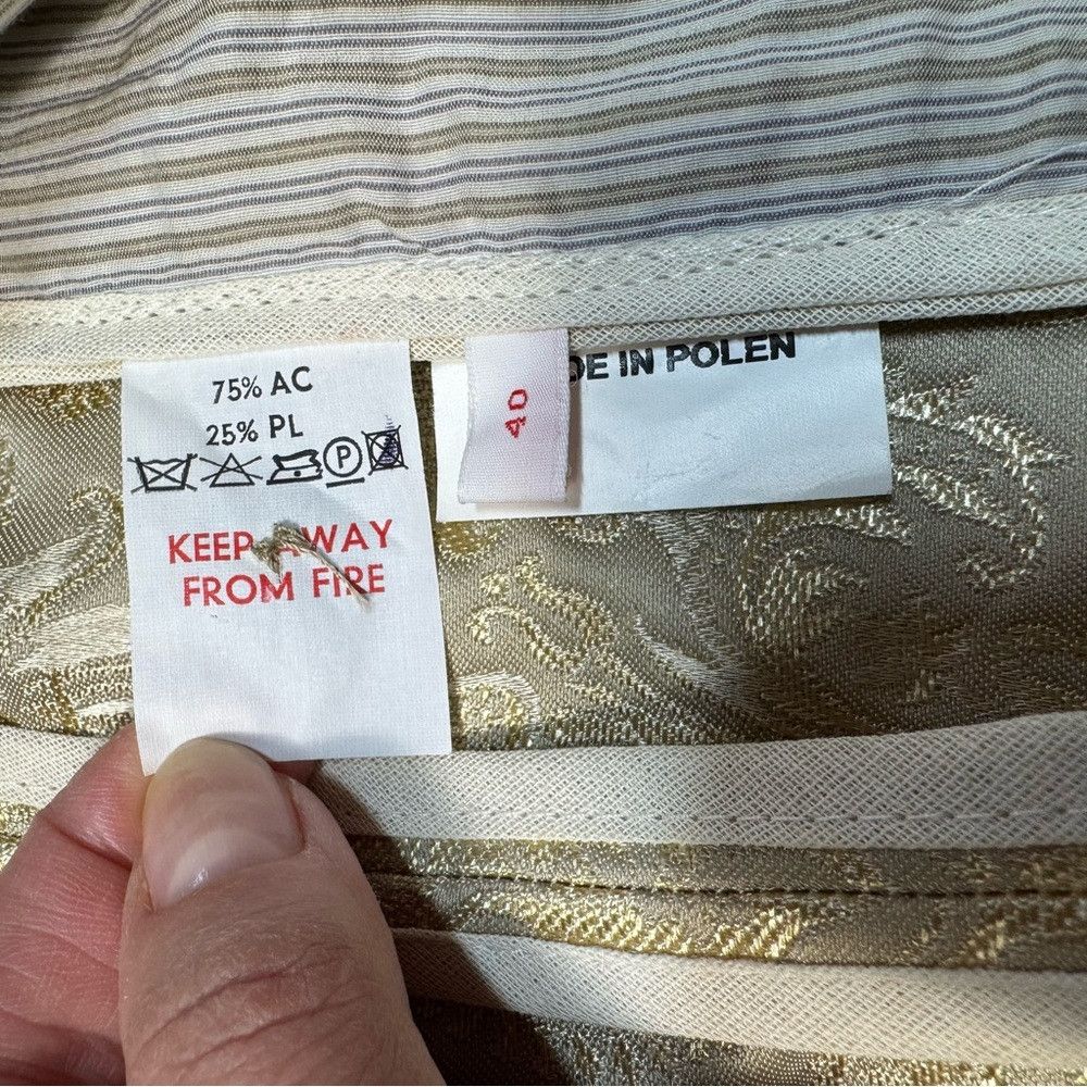 Other Vintage Just in Case A Whiter Shade of Pale Jacquard Gold J Size S / US 4 / IT 40 - 8 Thumbnail