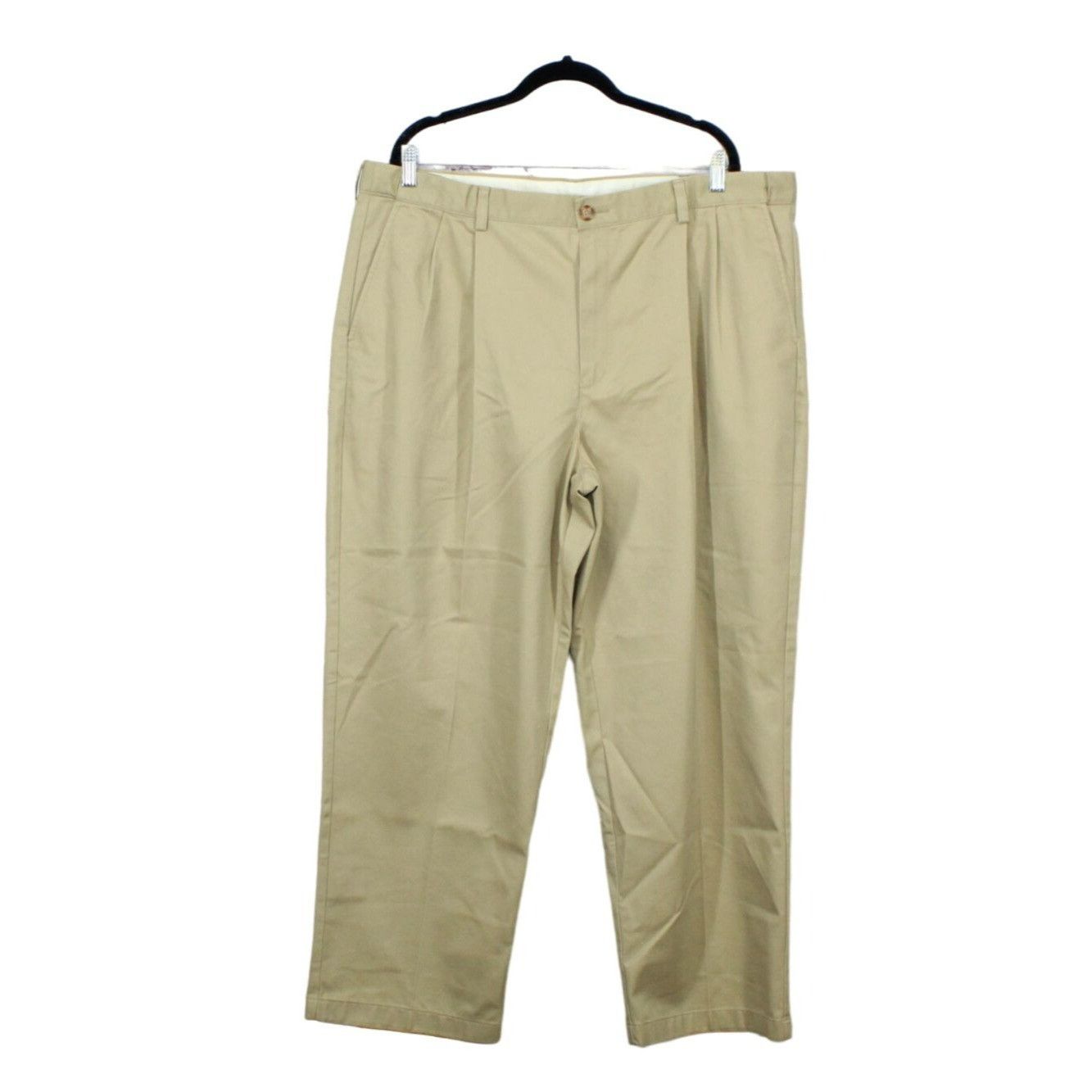 L.L. Bean LL Bean Men's Wrinkle Free Chinos Natural Fit Pleated Size US 42 / EU 58 - 1 Thumbnail