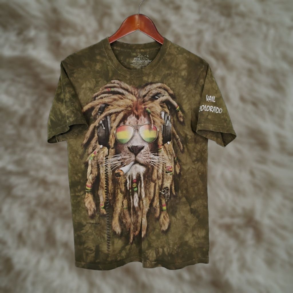 The Mountain The Mountain T Shirt S Green Graphic Tee Unisex Adults Crew Neck Short Sleeve Tie Dye Jamaica Rasta 420 Music GG 90s? Size US S / EU 44-46 / 1 - 1 Thumbnail