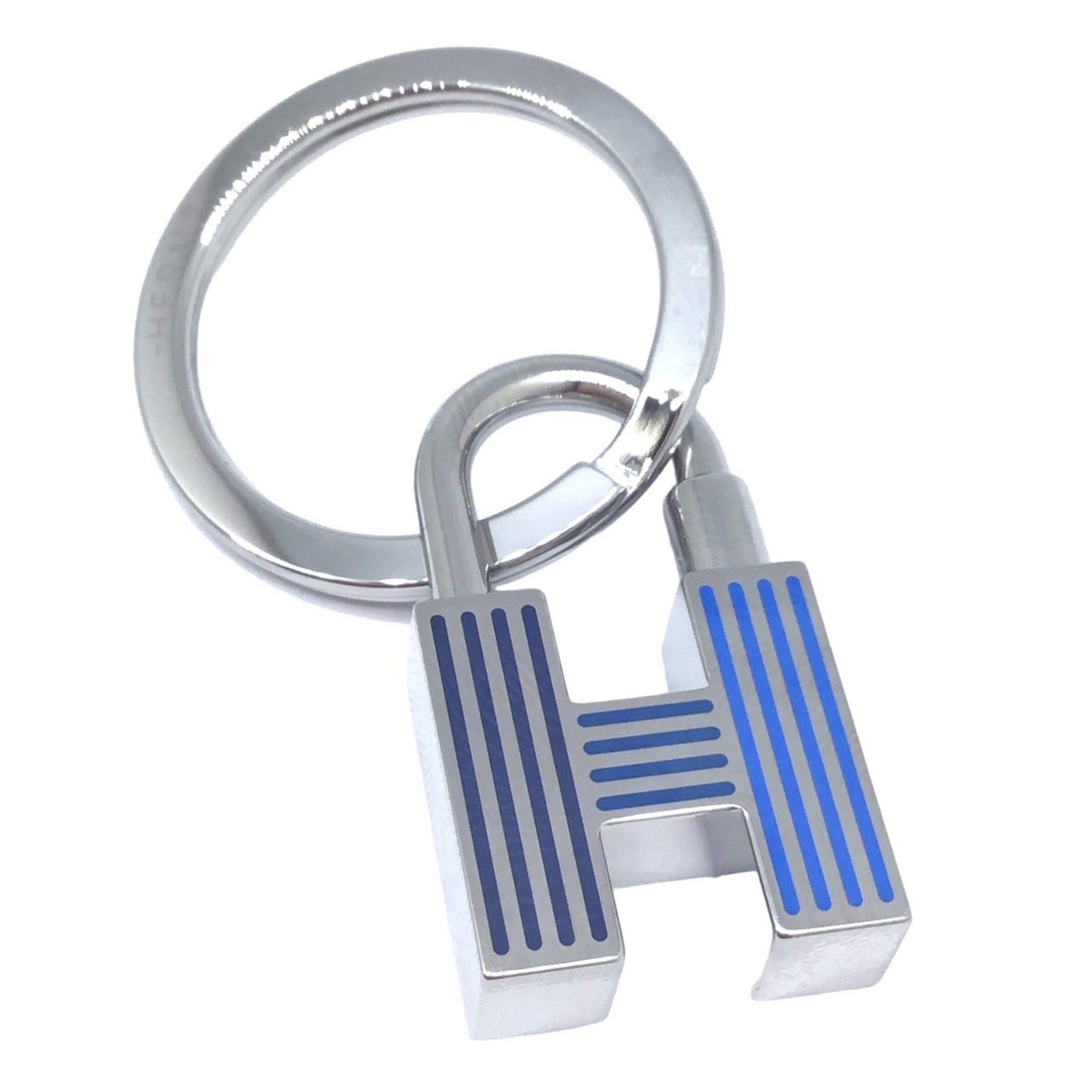 image of Hermes H Cadena Quiz Keychain Metal Camaille Blue Men Women Unisex