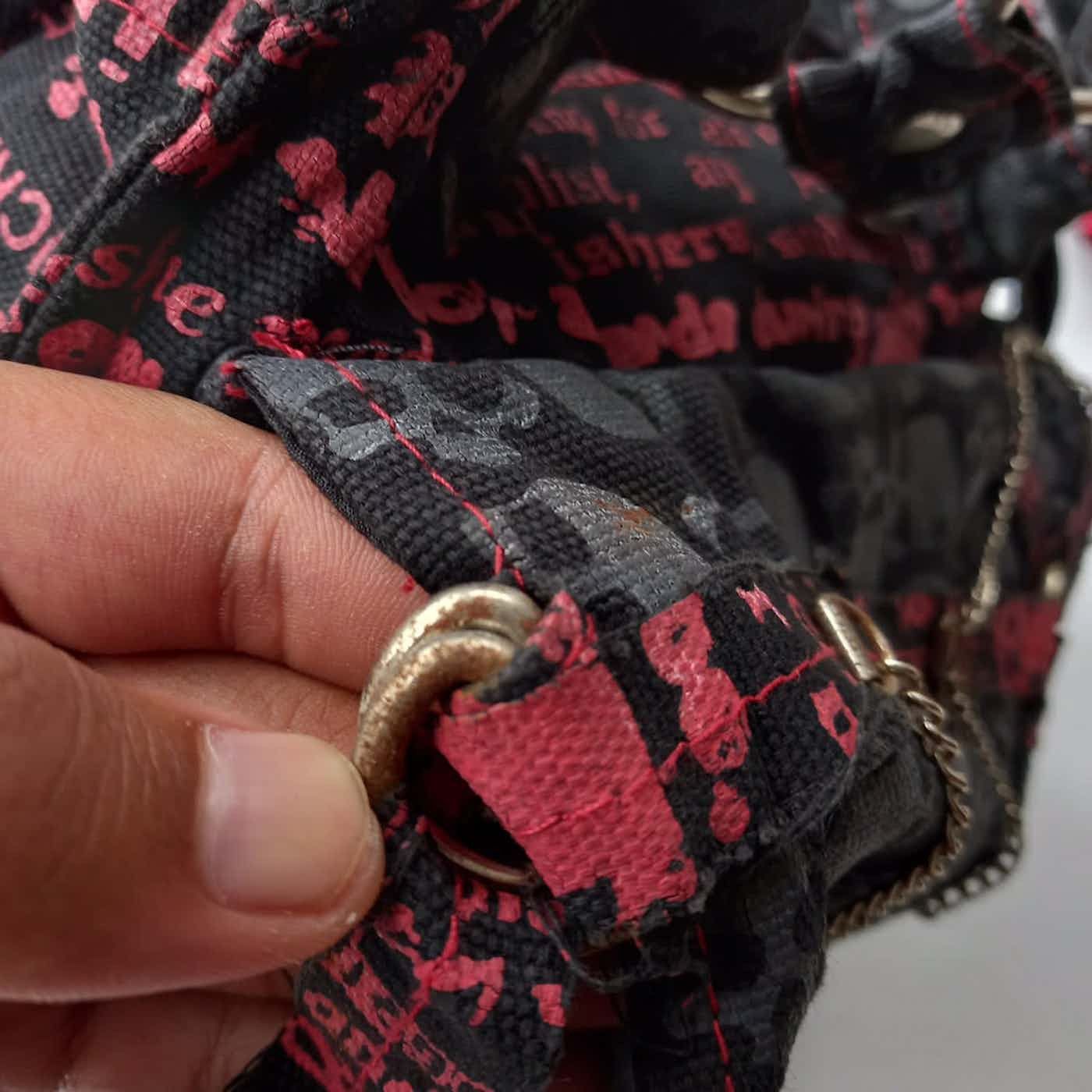 Japanese Brand Beautiful Punk Bondage Bag Skull Body Line Blood Storm Size ONE SIZE - 6 Thumbnail