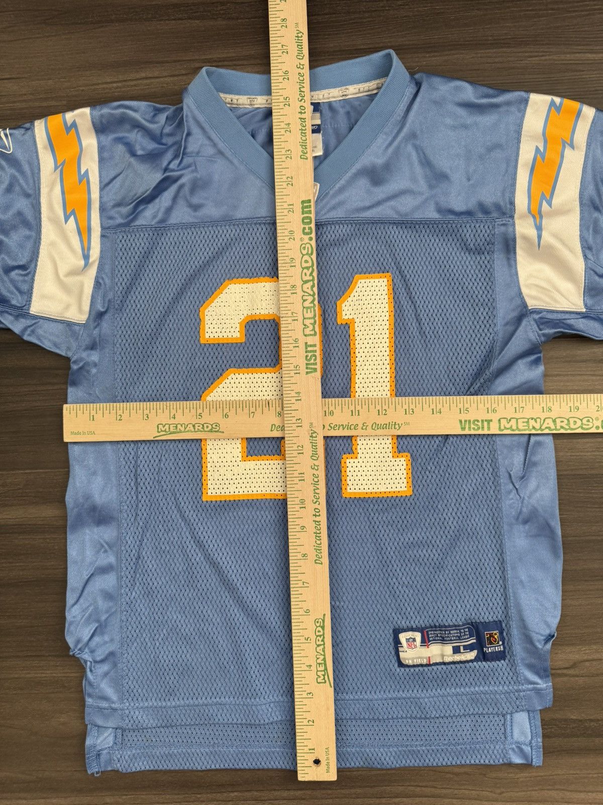 Reebok YOUTH San Diego Chargers LaDainian Tomlinson #21 NFL Jersey Size US XXS / EU 40 - 5 Thumbnail